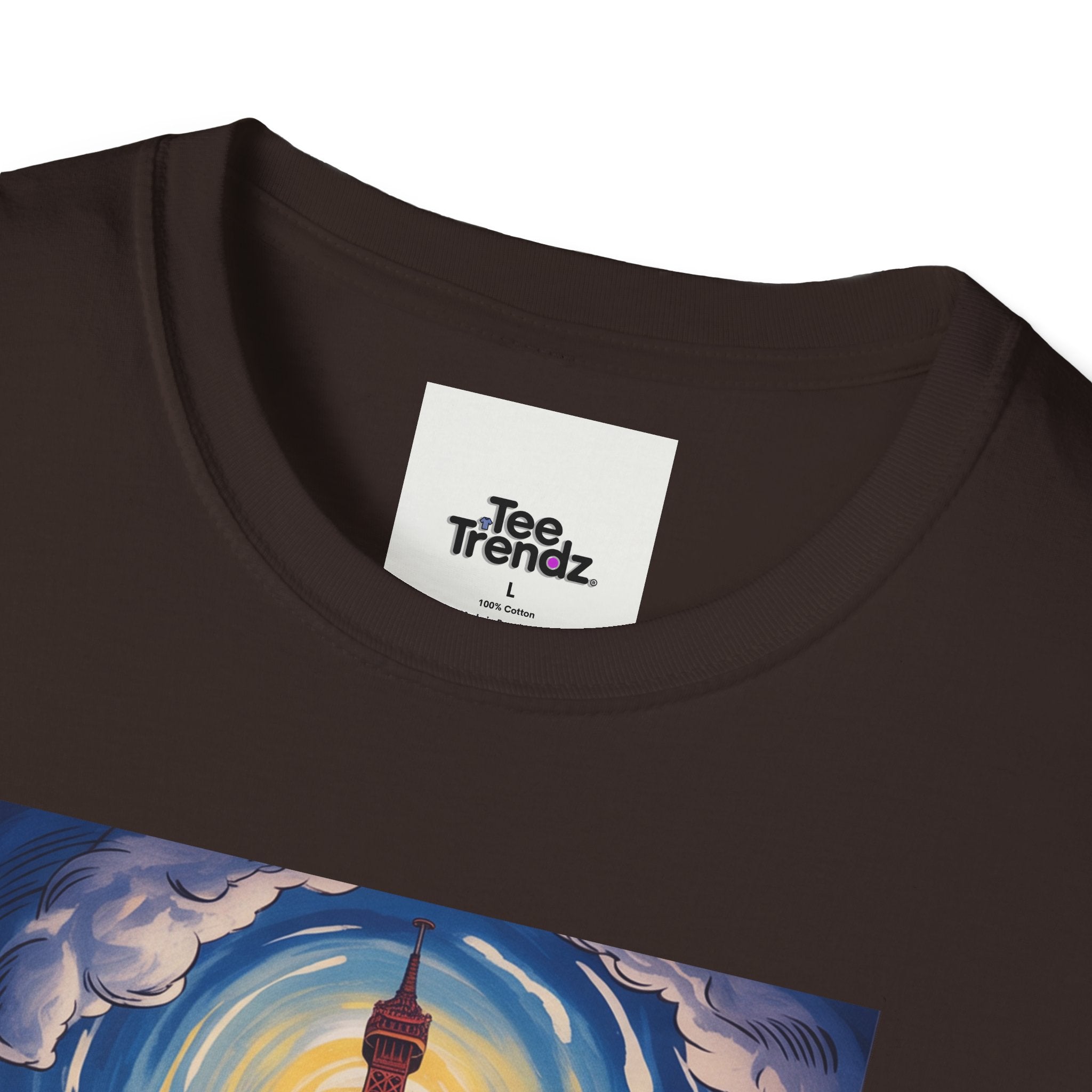 Visit Paris T-Shirt - Vintage Eiffel Tower Travel Poster Tee