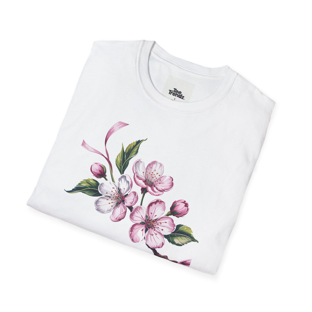 Happy Birthday Floral T-Shirt — Pink Blossom Birthday Tee