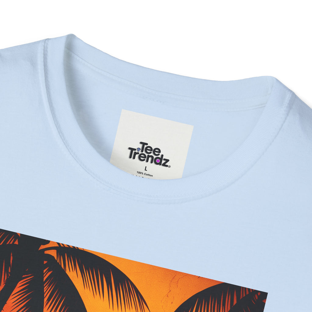 Summer Vibes Surf T-Shirt — Retro Sunset Palm Beach Tee