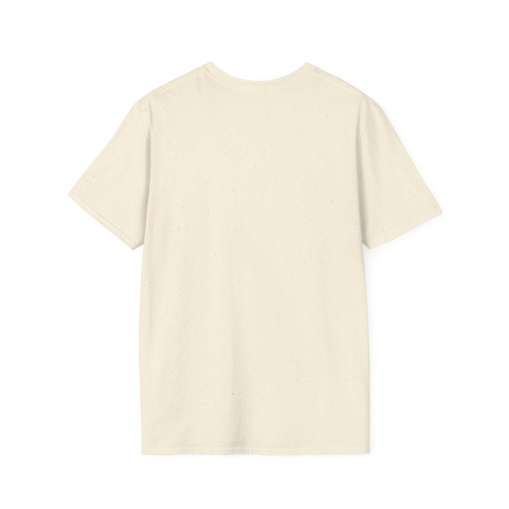 Abstract Color Block T-Shirt — Blue & Peach Modern Art Tee