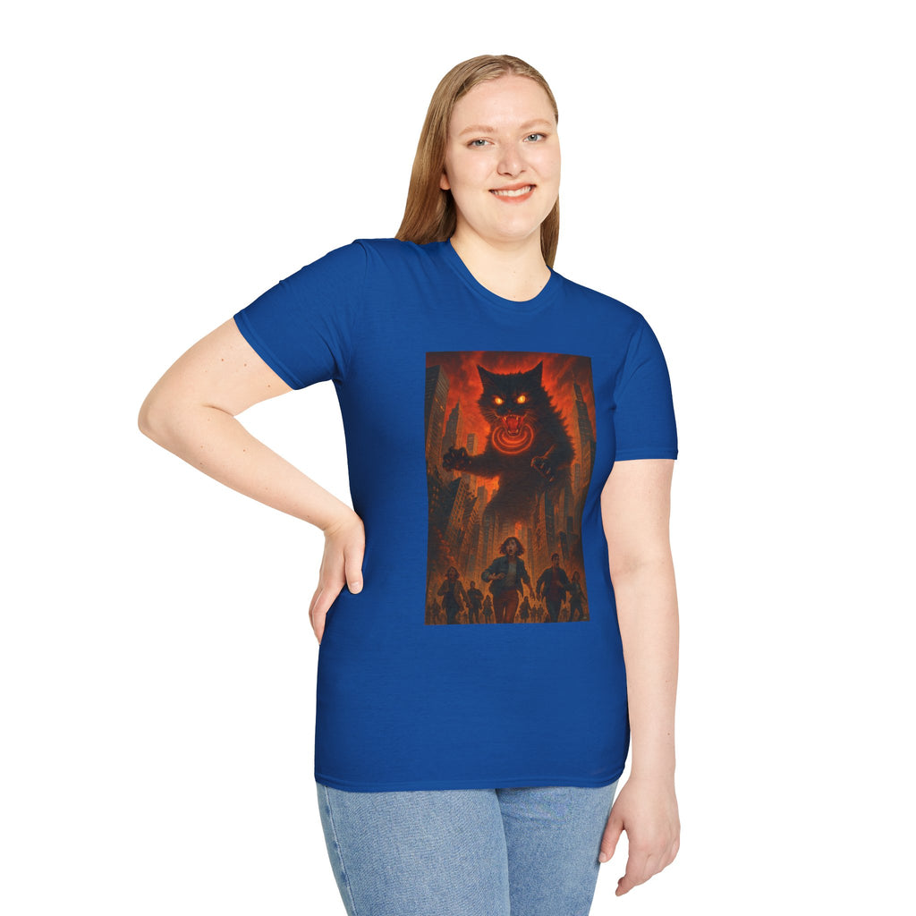 Demon Night T-Shirt — Fiery Monster Illustration Tee