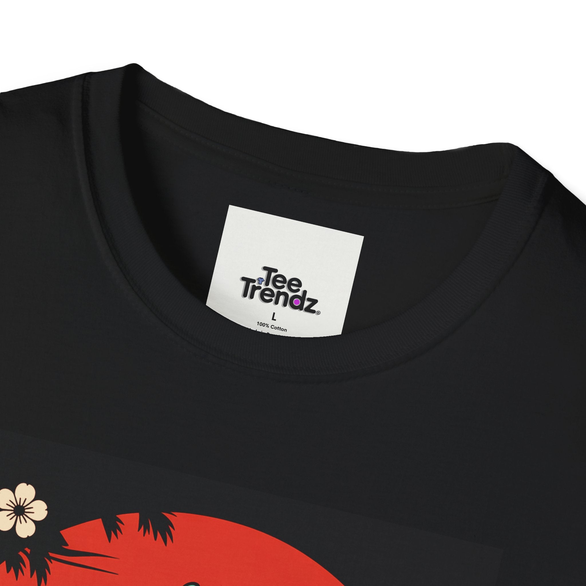 Dinosaur Retro Sunset T-Shirt — Japanese Kanji Dino Graphic