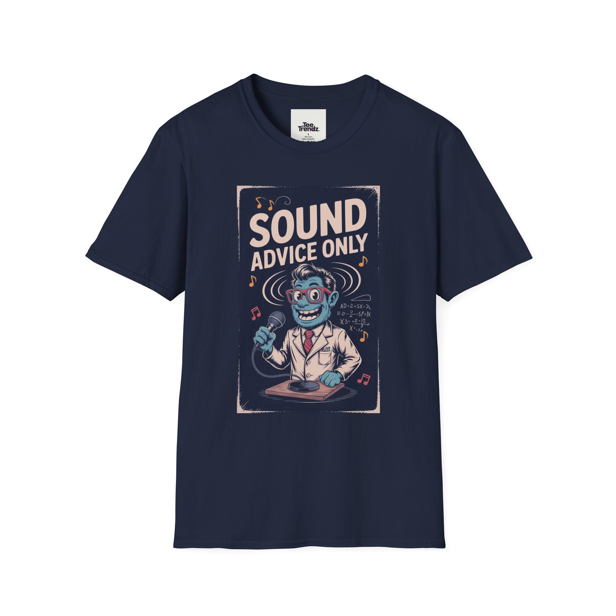 Sound Advice Only T-Shirt — Retro Cartoon Monkey Therapist Graphic Tee