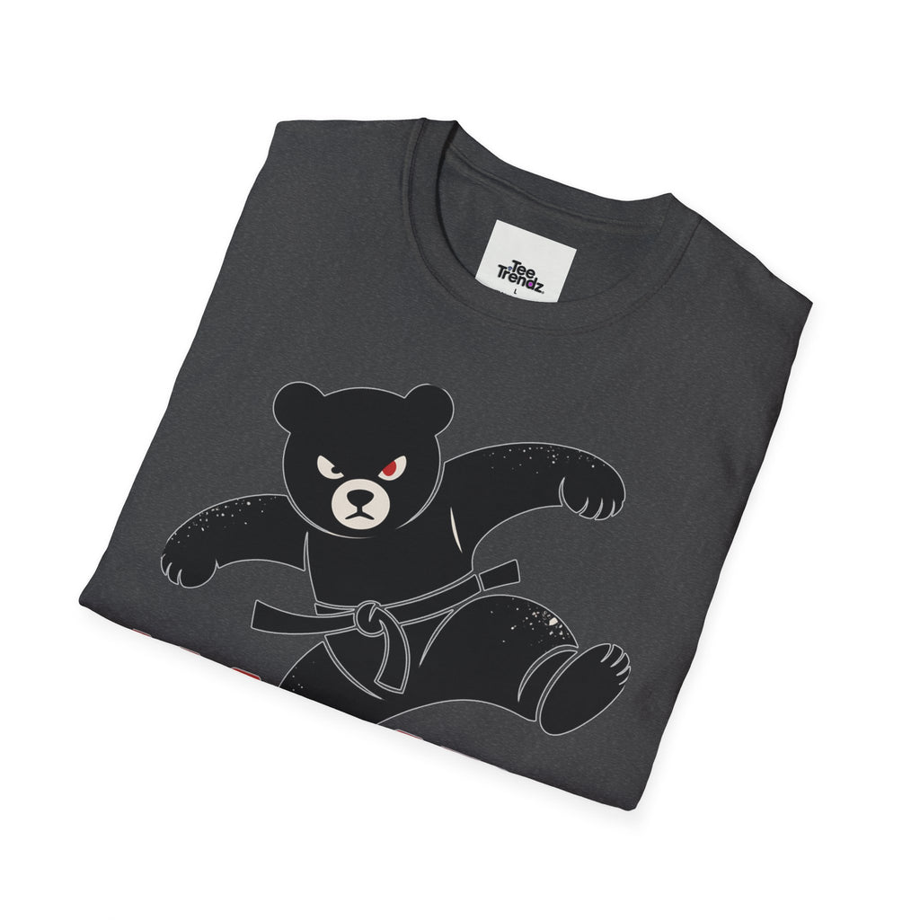Karate Bear T‑Shirt — Martial Arts Bear with ‘KARATE’ and Japanese Text