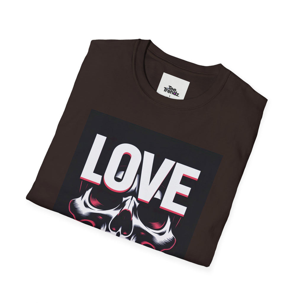 Love You Skull T-Shirt — Gothic Valentine Graphic Tee