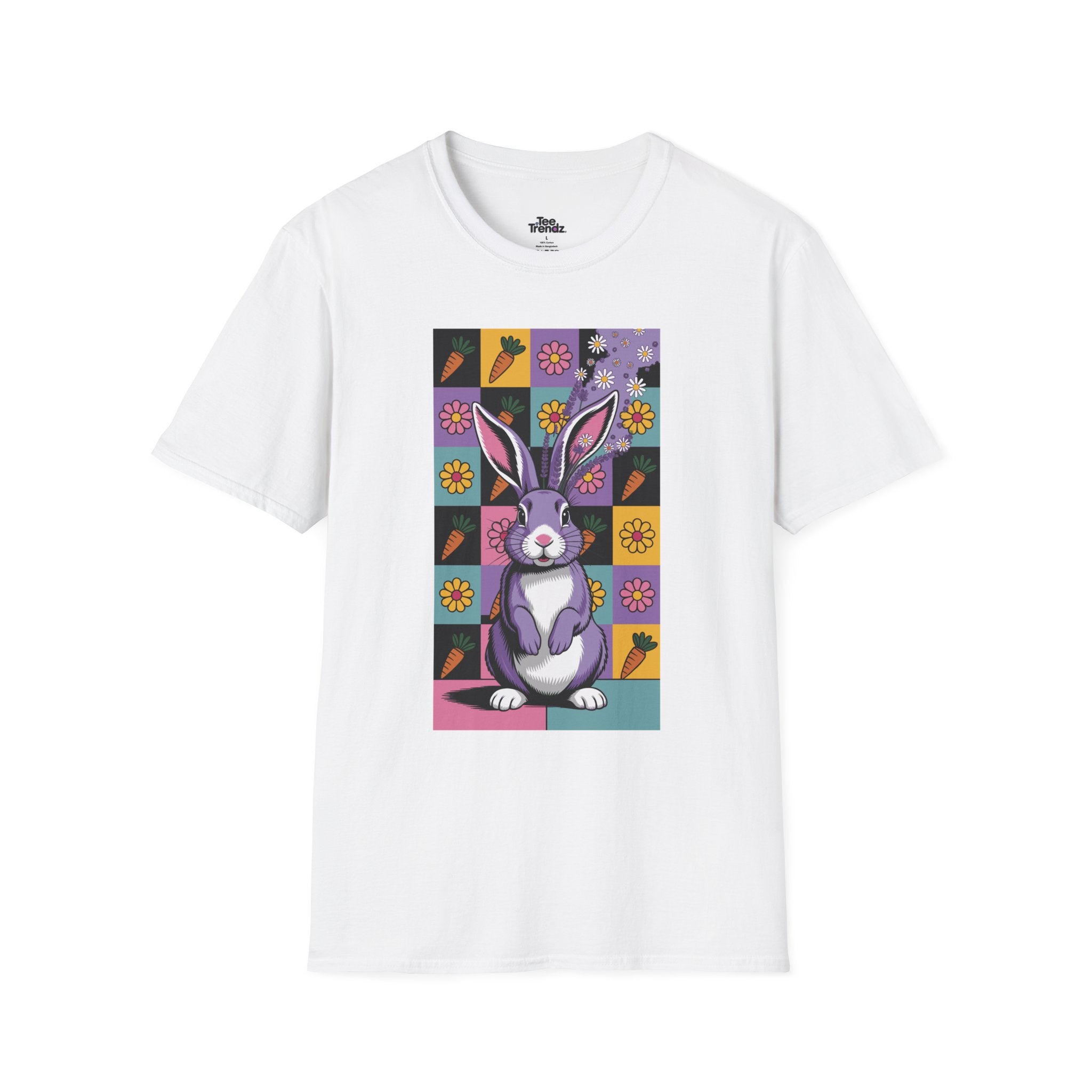 Easter Purple Bunny Art T-Shirt