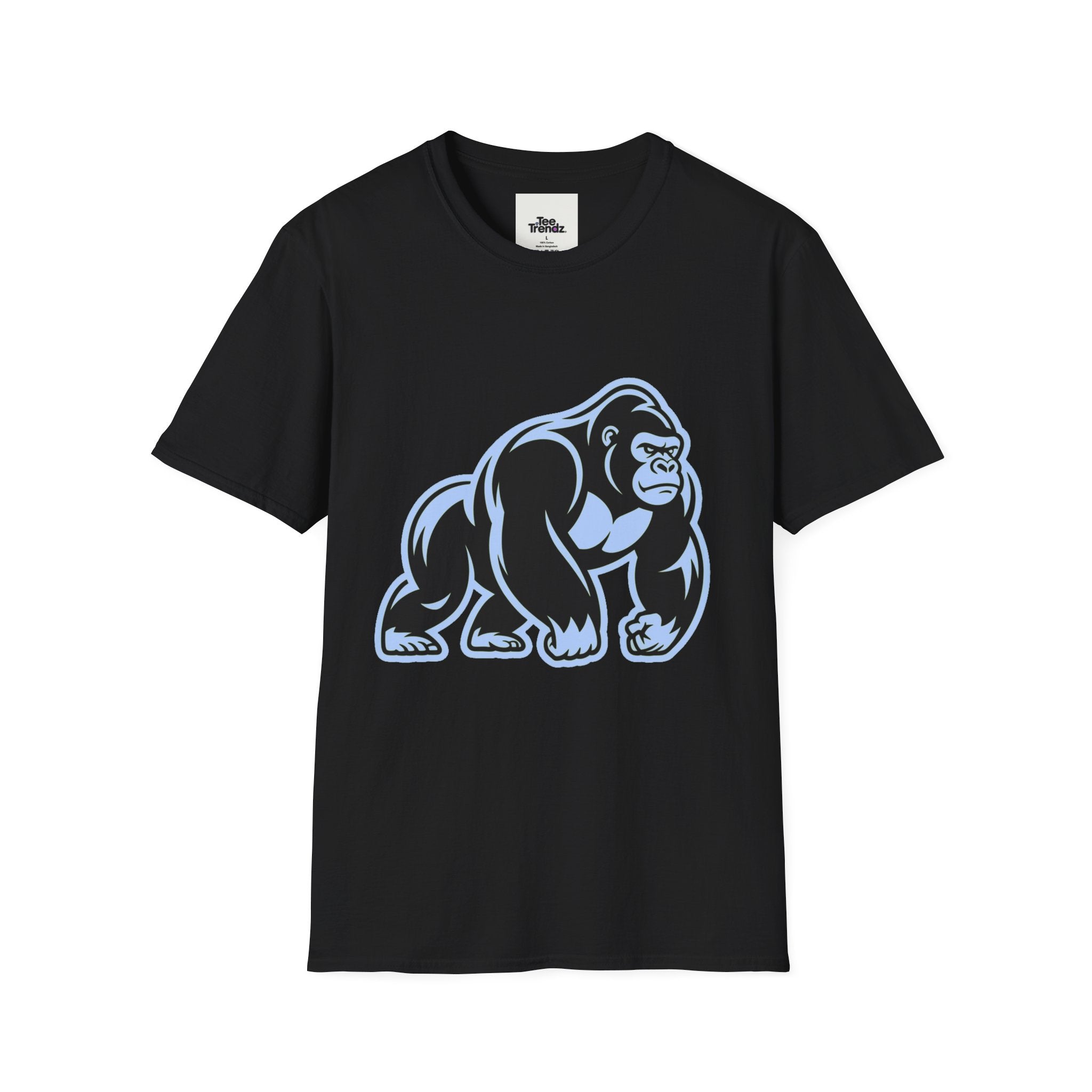 Gorilla Mascot T-Shirt — Bold Blue Ape Graphic Tee