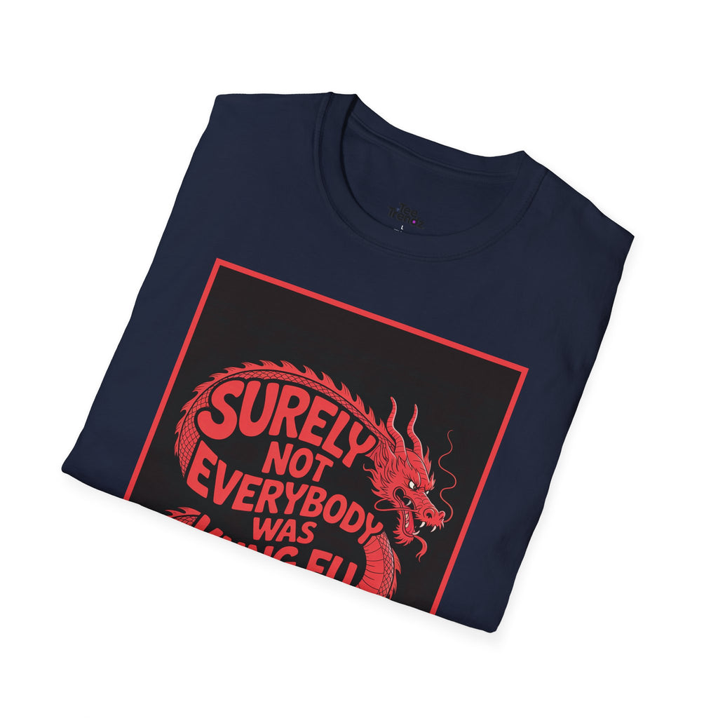Kung Fu Dragon T‑Shirt — “Surely Not Everybody Was Kung Fu Fighting” Retro Martial Arts Tee