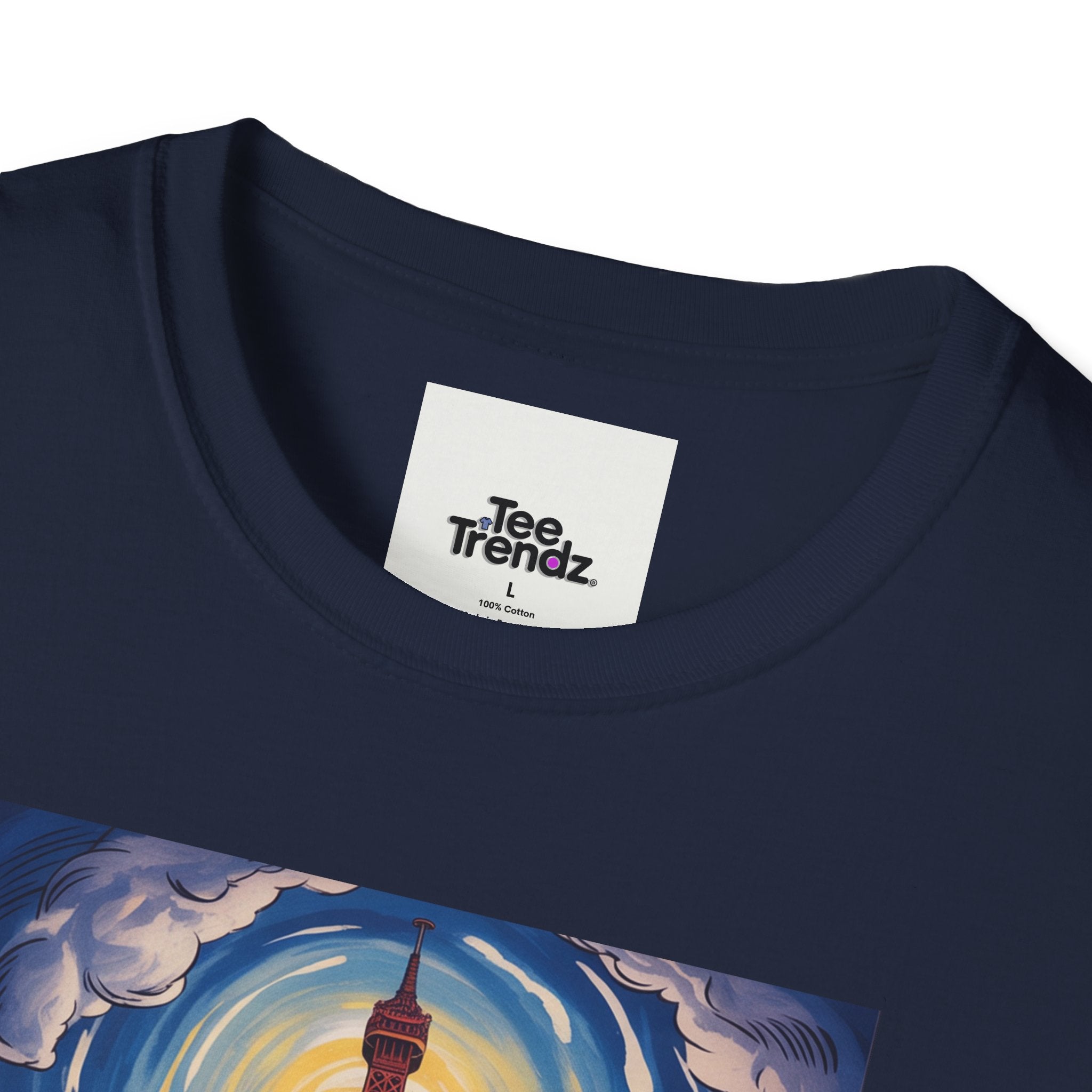 Visit Paris T-Shirt - Vintage Eiffel Tower Travel Poster Tee