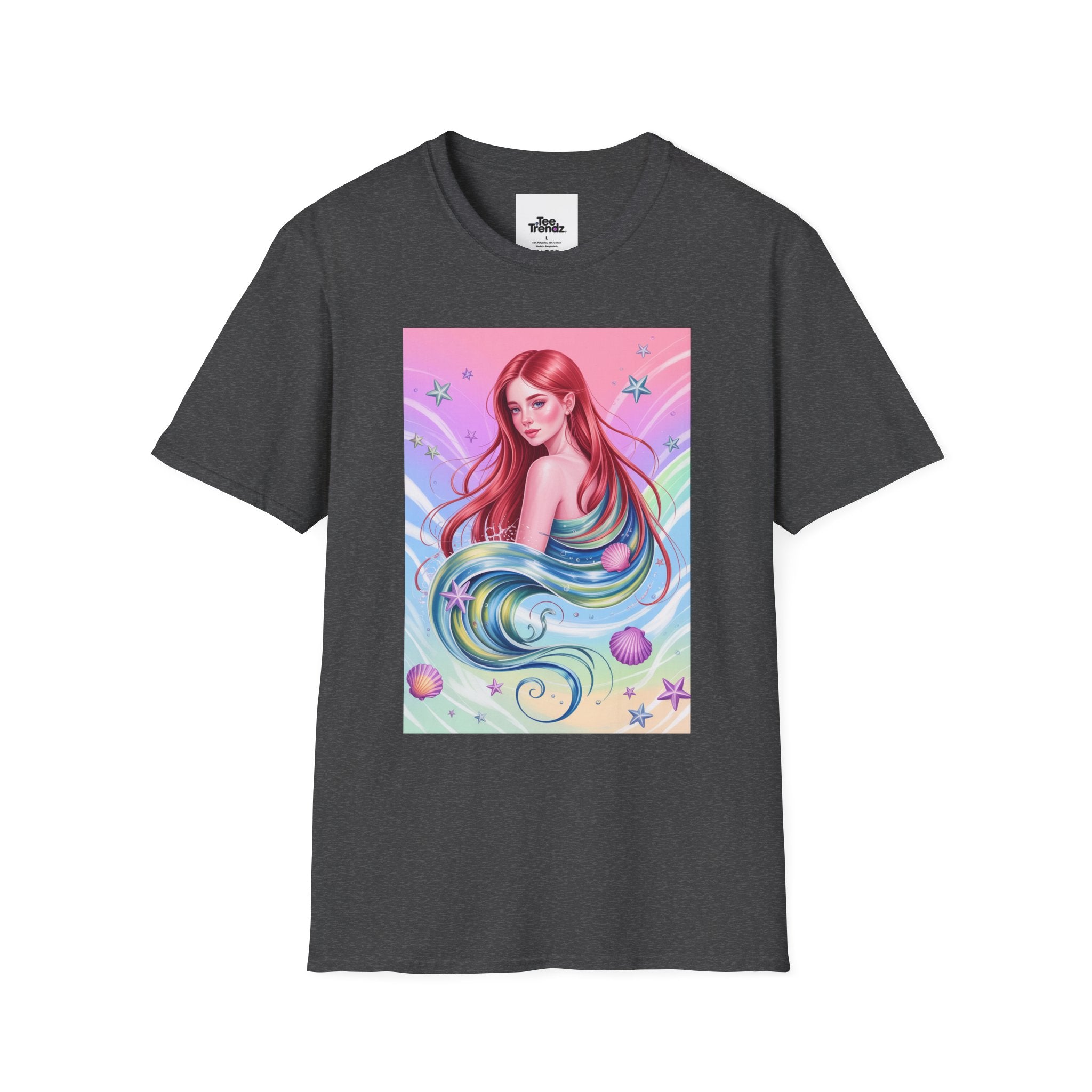 Mermaid Fantasy T-Shirt — Pastel Cosmic Sea Girl Graphic Tee
