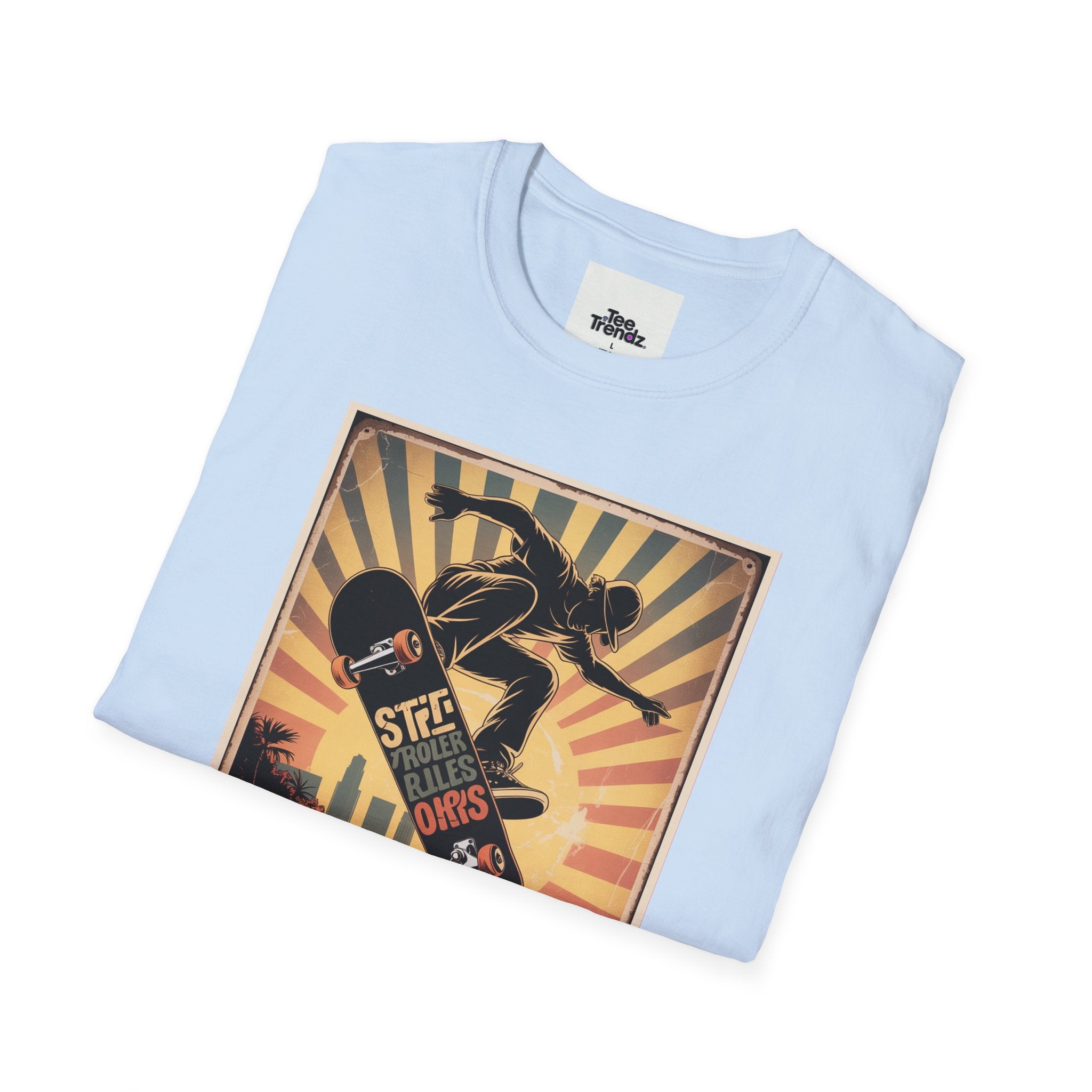 Los Angeles Skateboard Vintage Poster T-Shirt