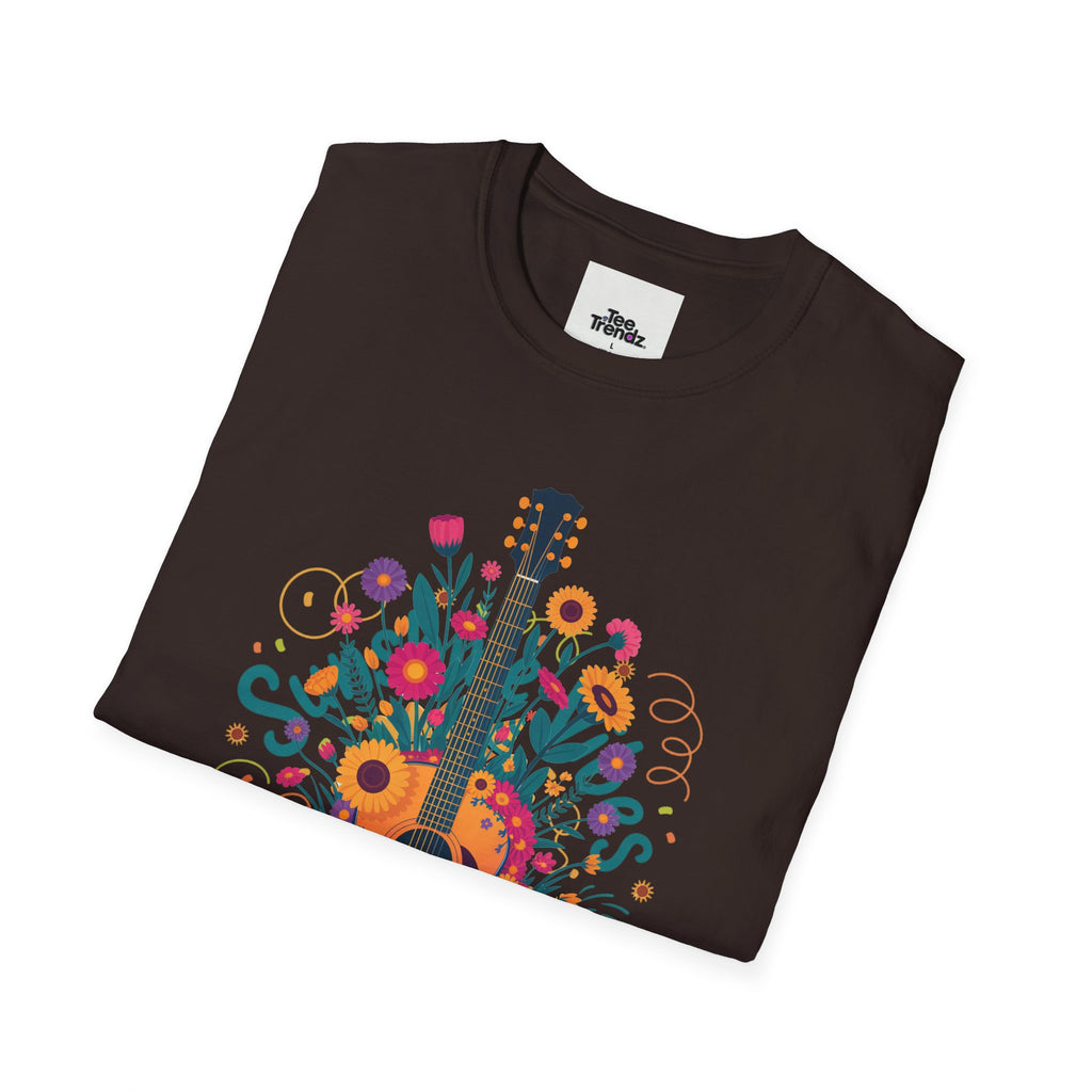 Nashville Vibes Guitar T-Shirt – Floral Music Festival Tee