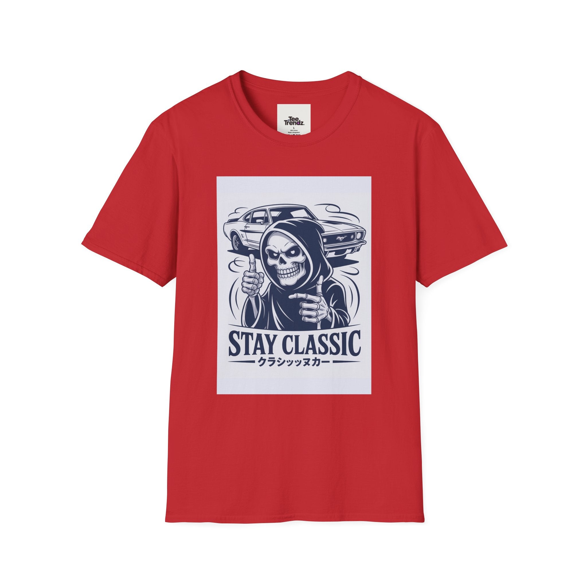 Stay Classic Skull Car T-Shirt — Vintage Japanese Streetwear Tee