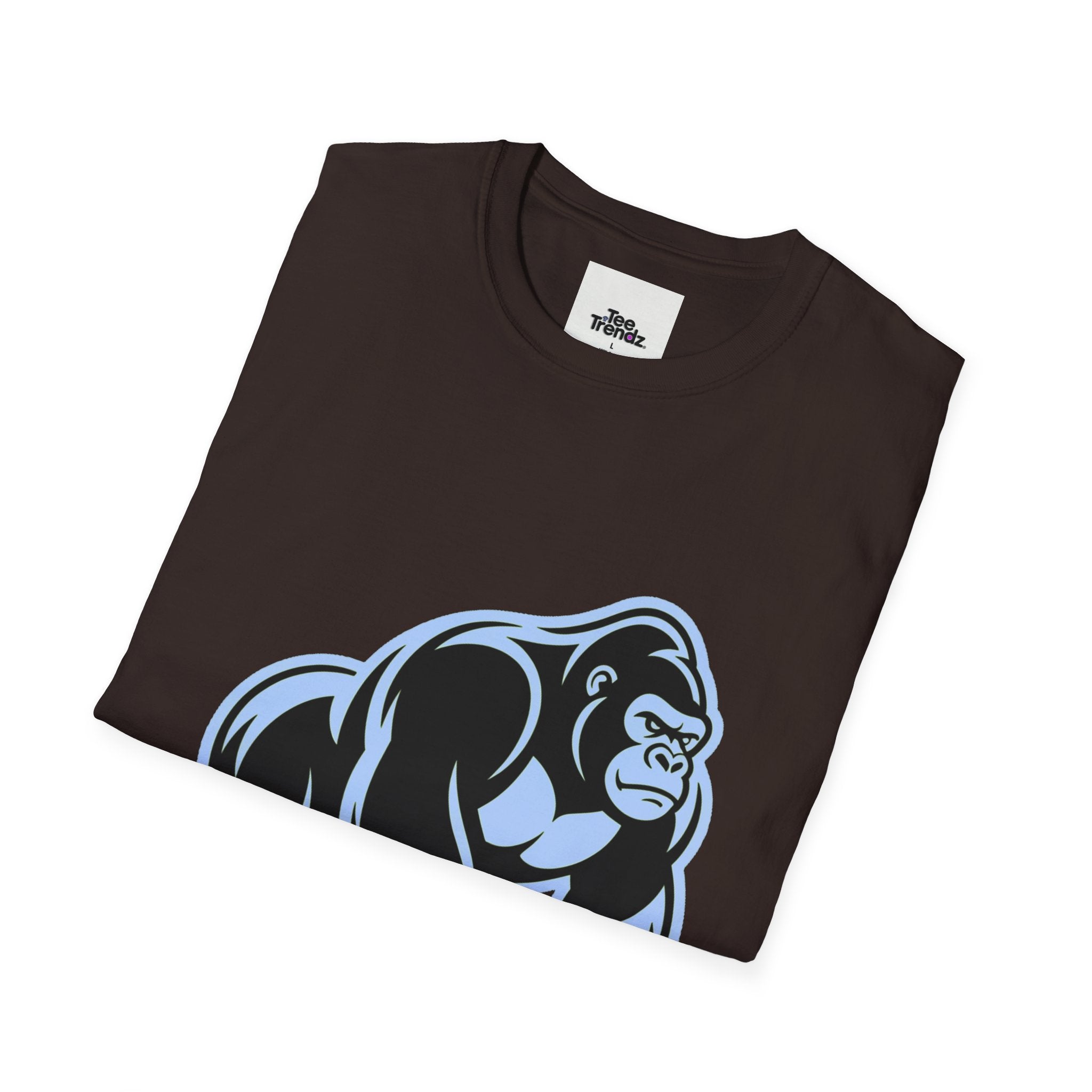 Gorilla Mascot T-Shirt — Bold Blue Ape Graphic Tee