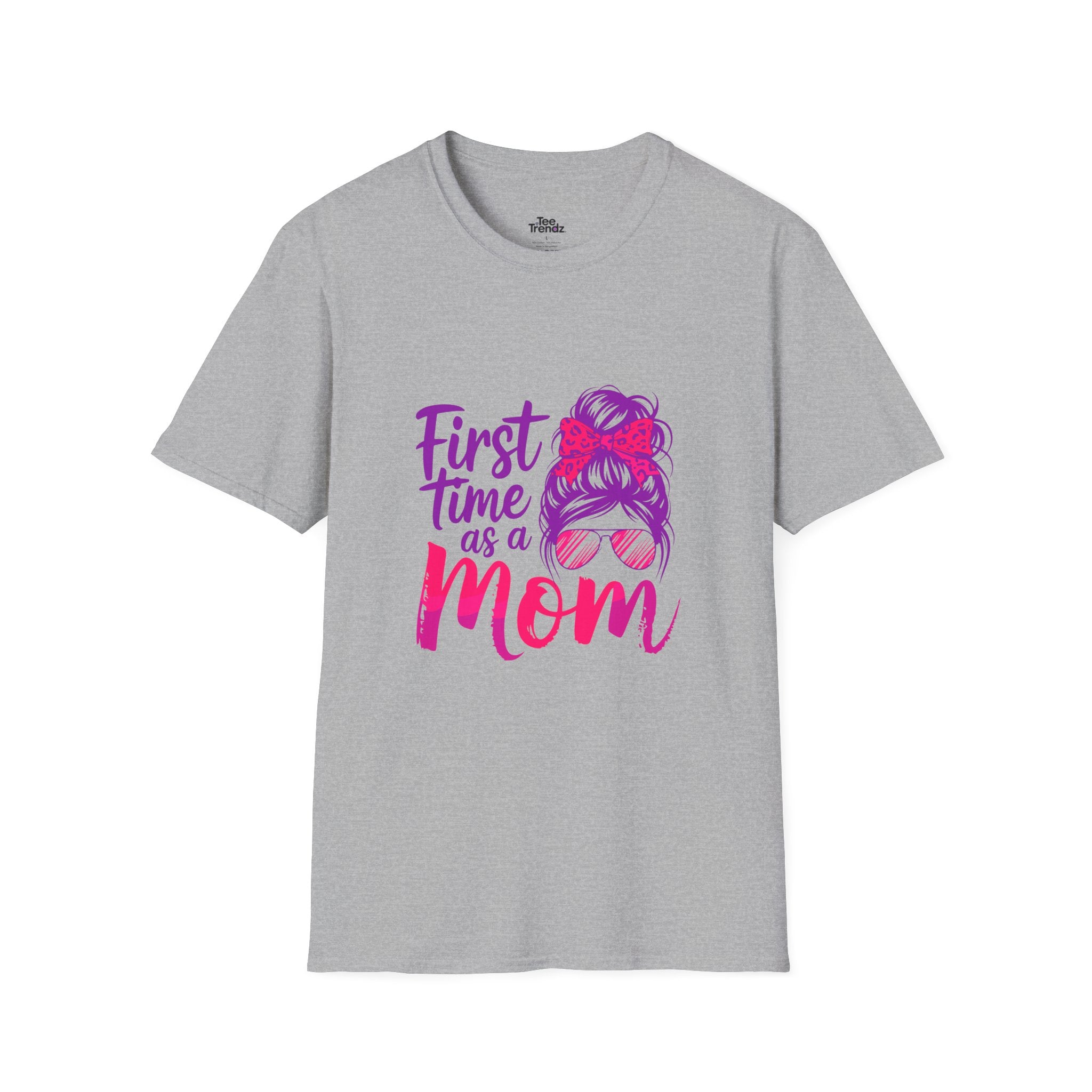 First Time as a Mom T-Shirt — New Mom Gift, Cute Mom Life Tee