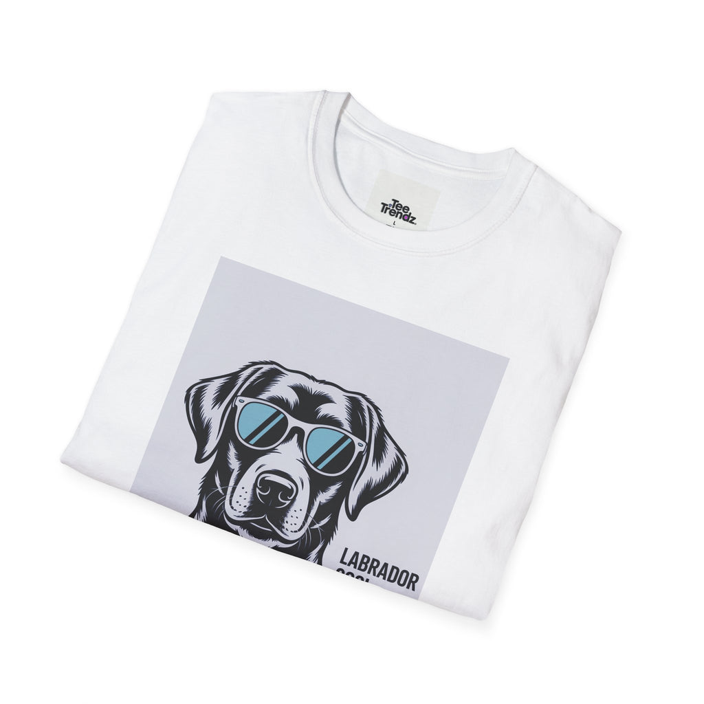 Labrador Cool T-Shirt — Black Lab with Sunglasses Graphic
