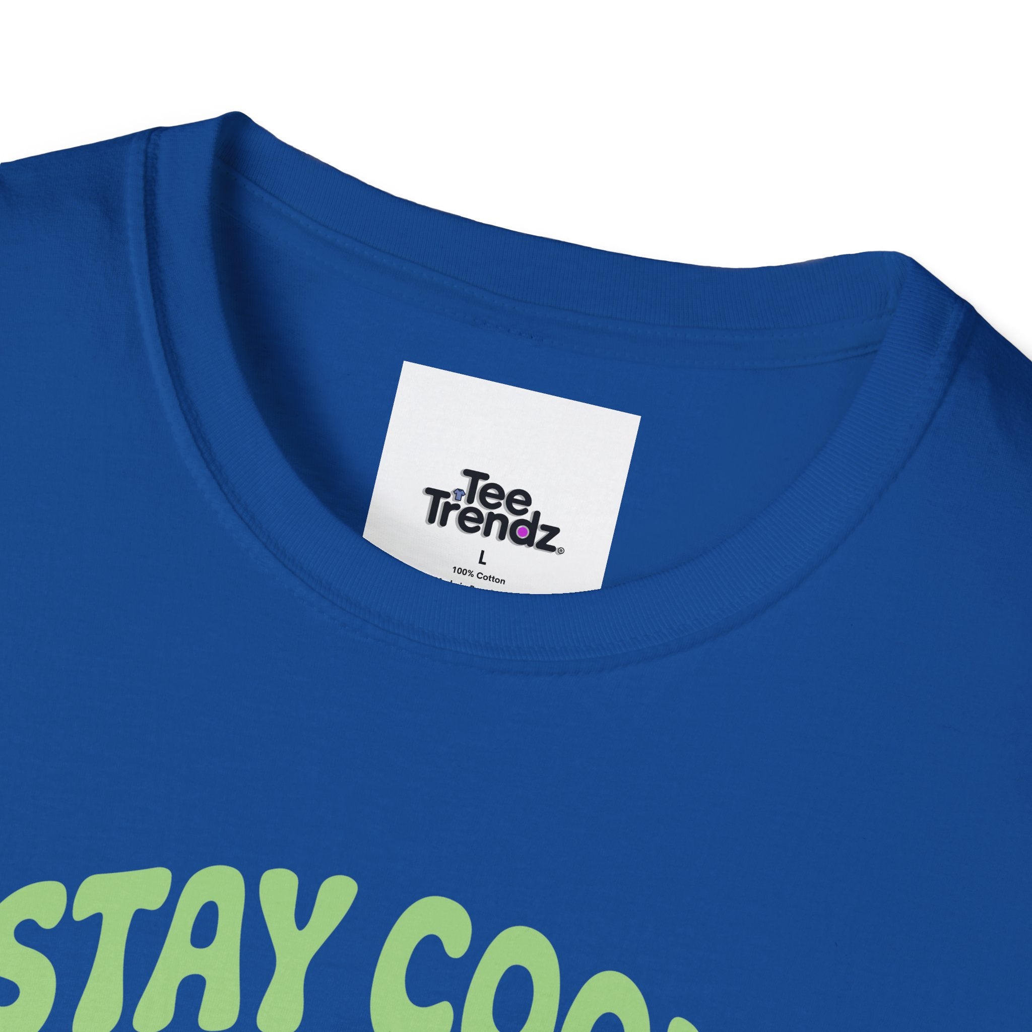 Stay Cool and Healing Graphic T-Shirt — Cute Green Bunny Peace Tee