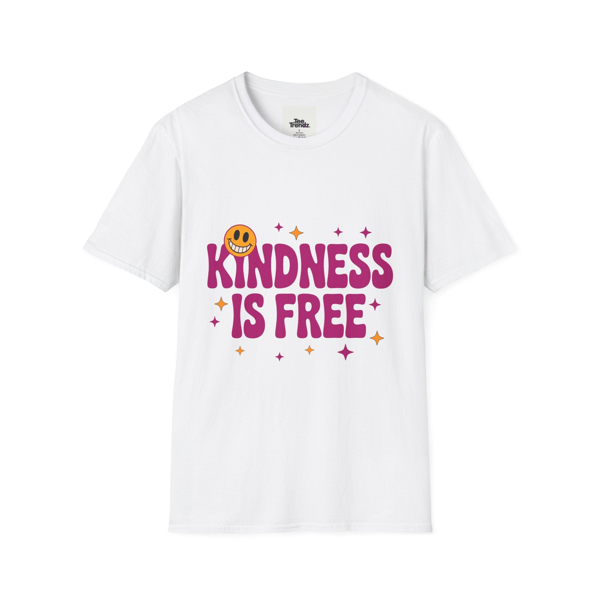 Kindness Is Free T-Shirt — Positive Message Smile Tee