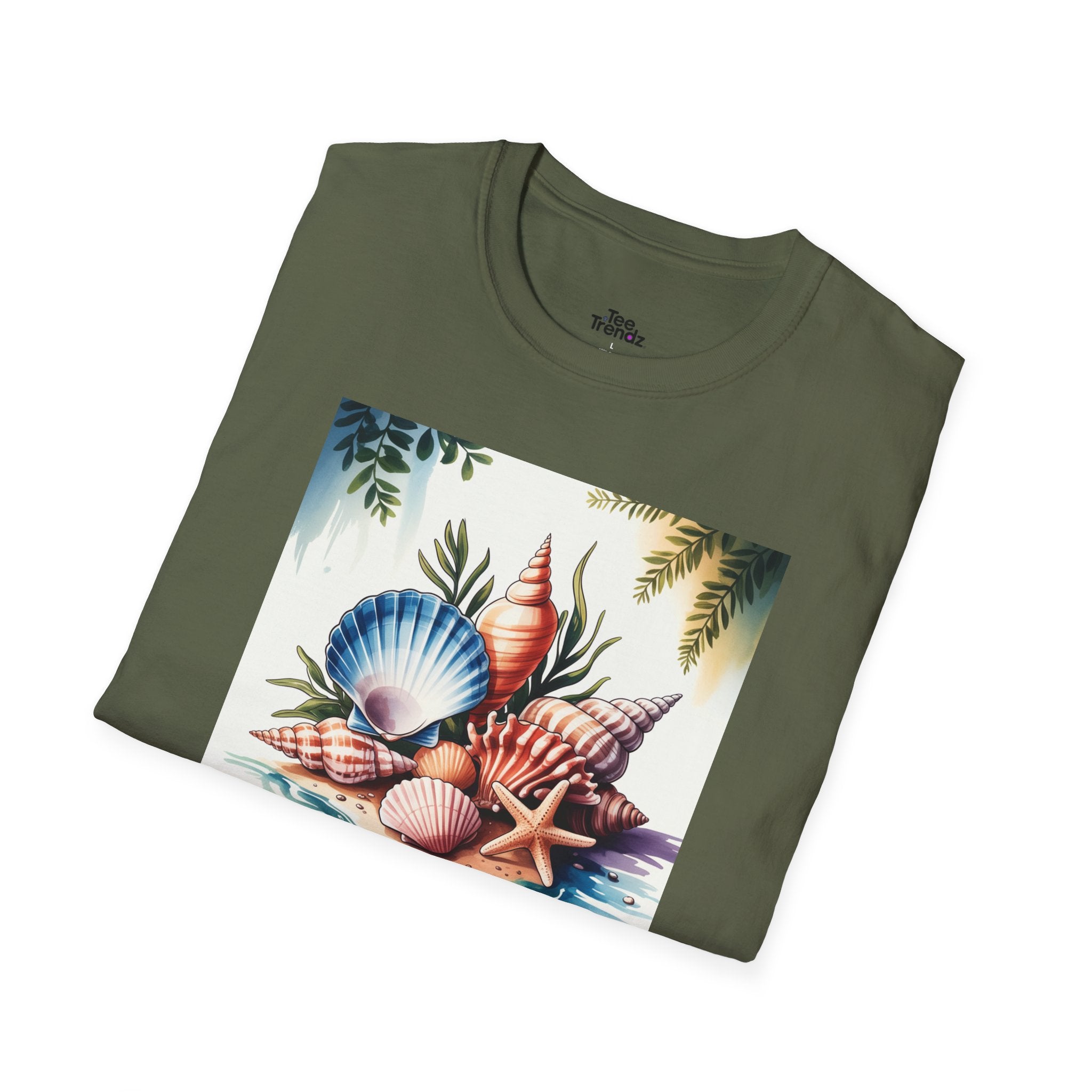 Sea Is Calling T-Shirt — Beach Shells Coastal Graphic Tee