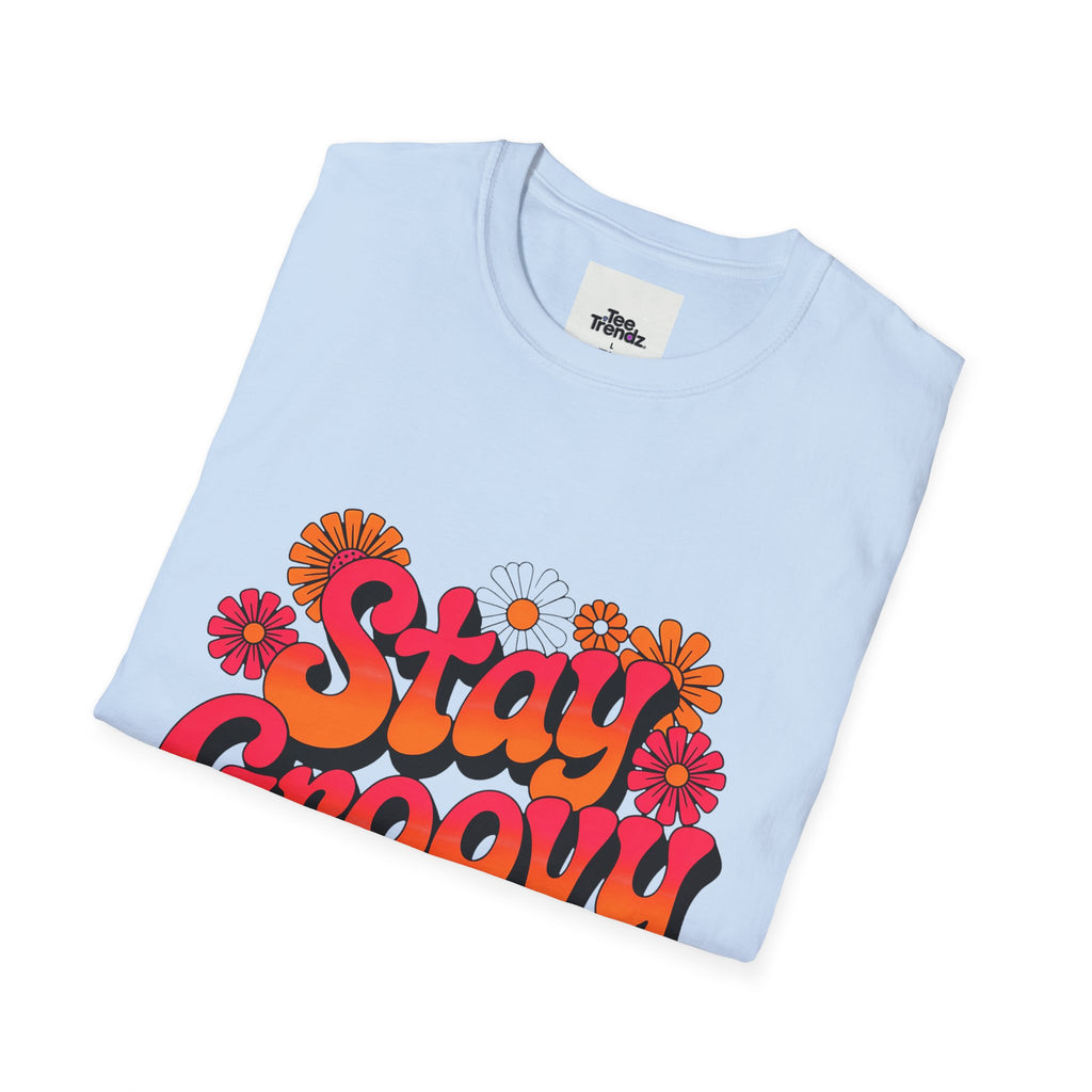 Stay Groovy T-Shirt — Retro 70s Floral Graphic Tee