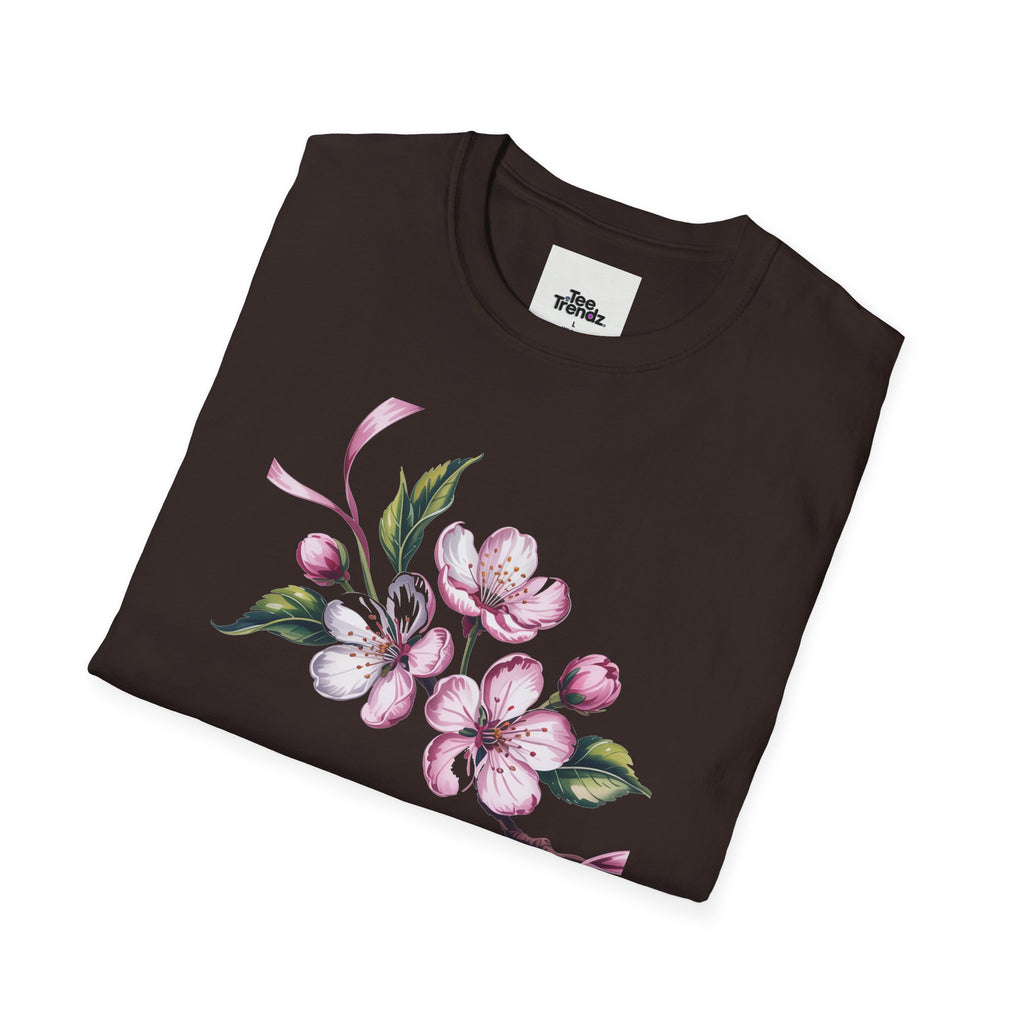 Happy Birthday Floral T-Shirt — Pink Blossom Birthday Tee