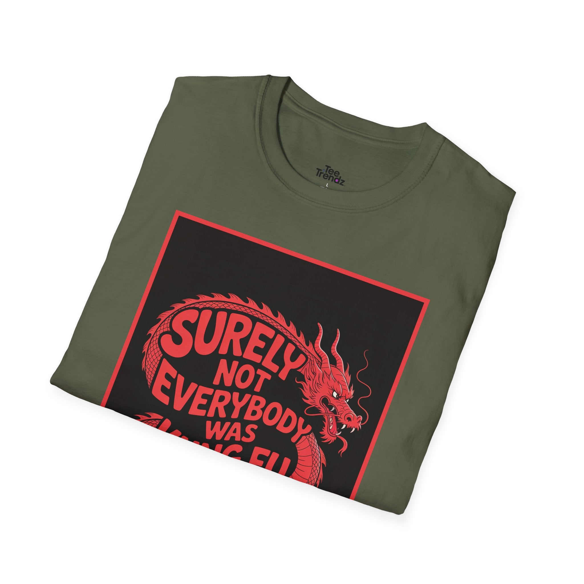 Kung Fu Dragon T‑Shirt — “Surely Not Everybody Was Kung Fu Fighting” Retro Martial Arts Tee