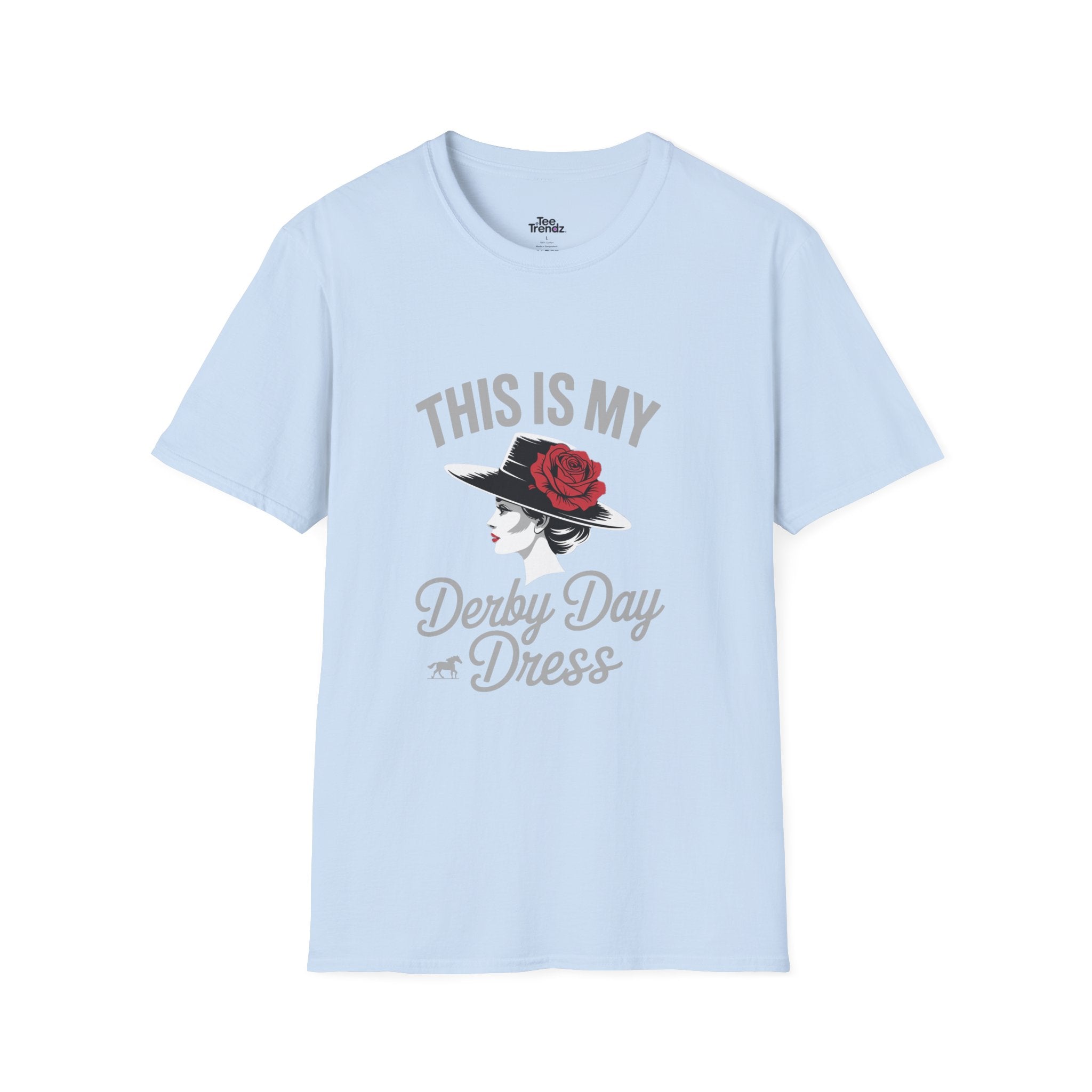 Derby Day Dress T-Shirt — "This Is My Derby Day Dress" Ladies Hat Racing Tee