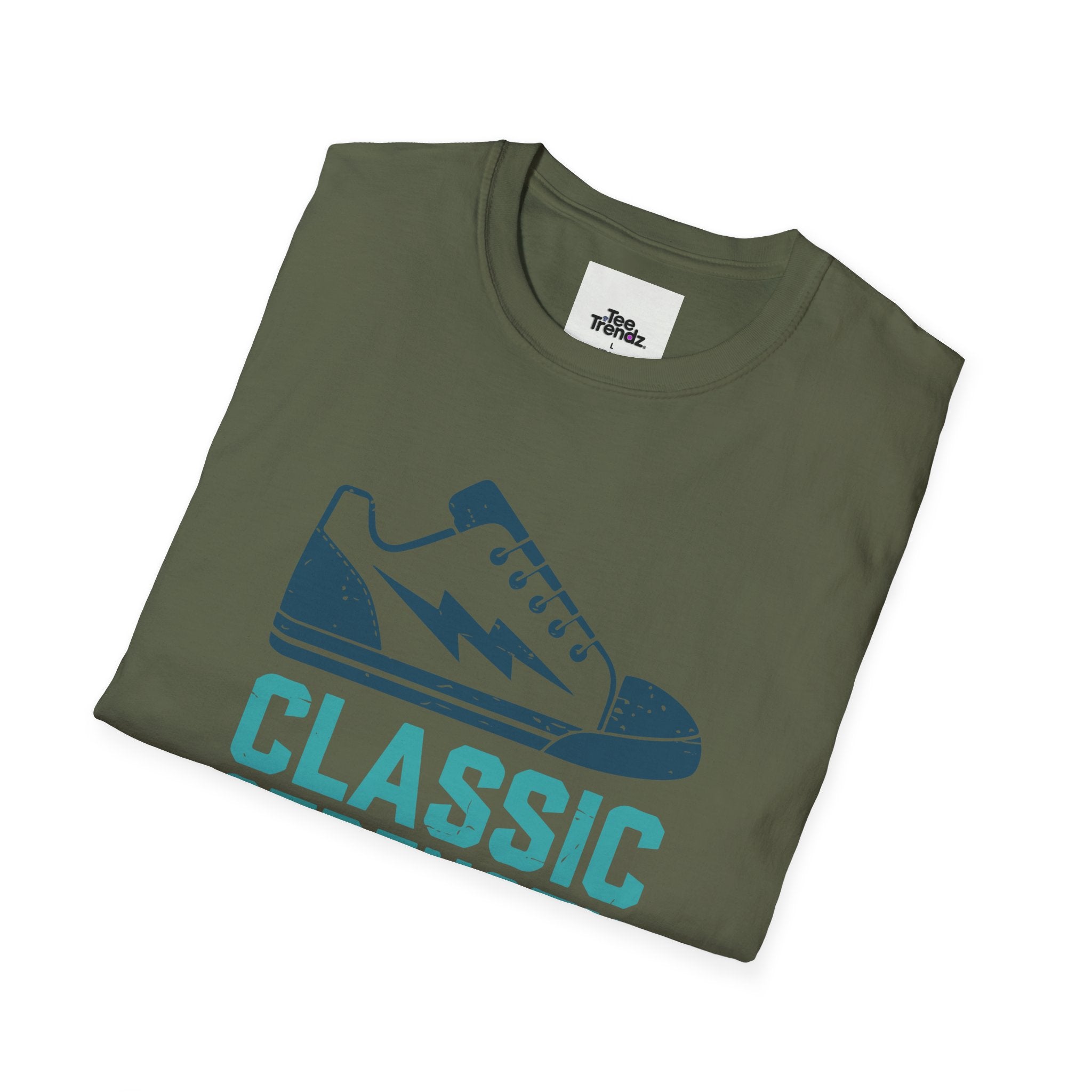 Classic Strength Sneaker T-Shirt — Retro Athletic Tee with 'Classic Strength' Design