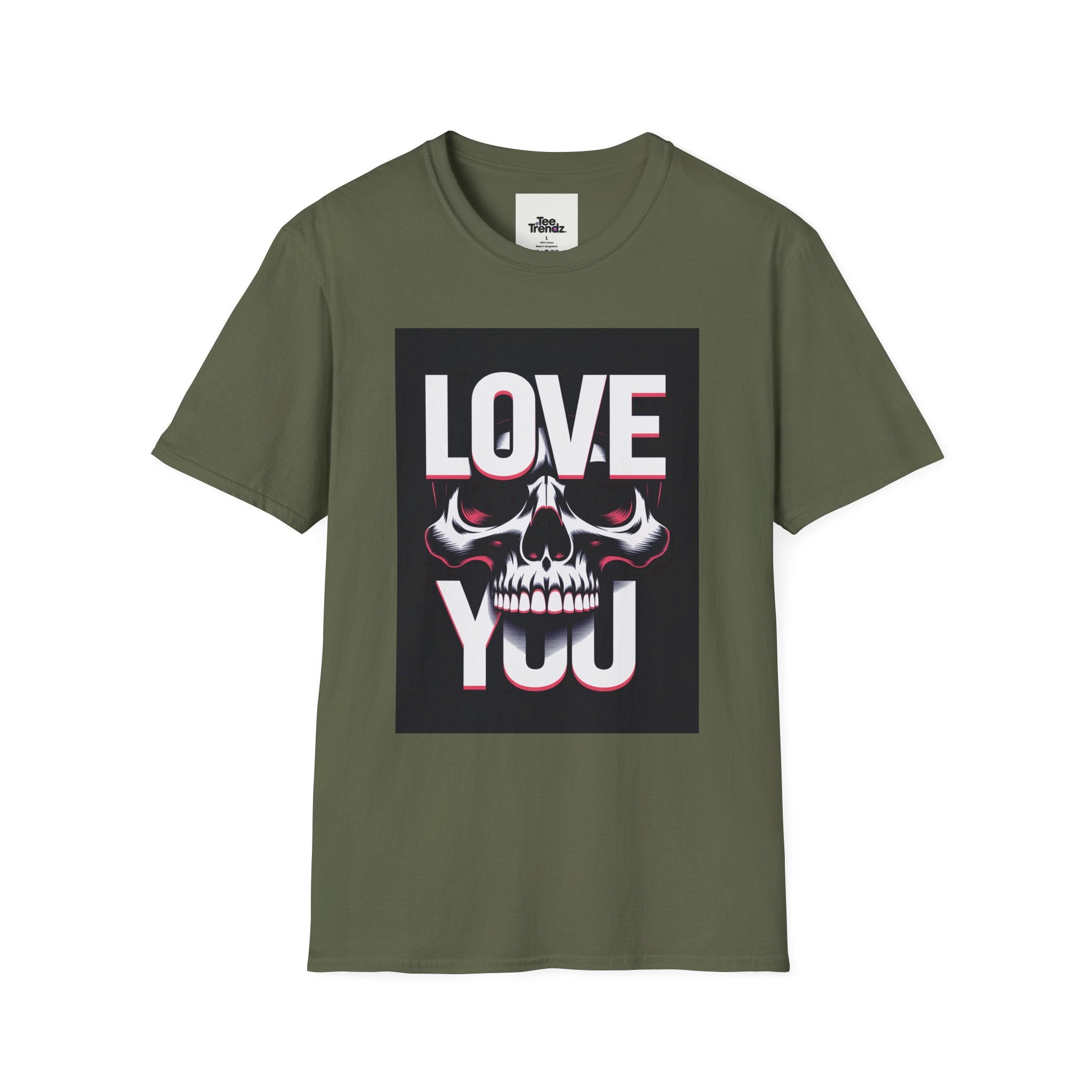 Love You Skull T-Shirt — Gothic Valentine Graphic Tee