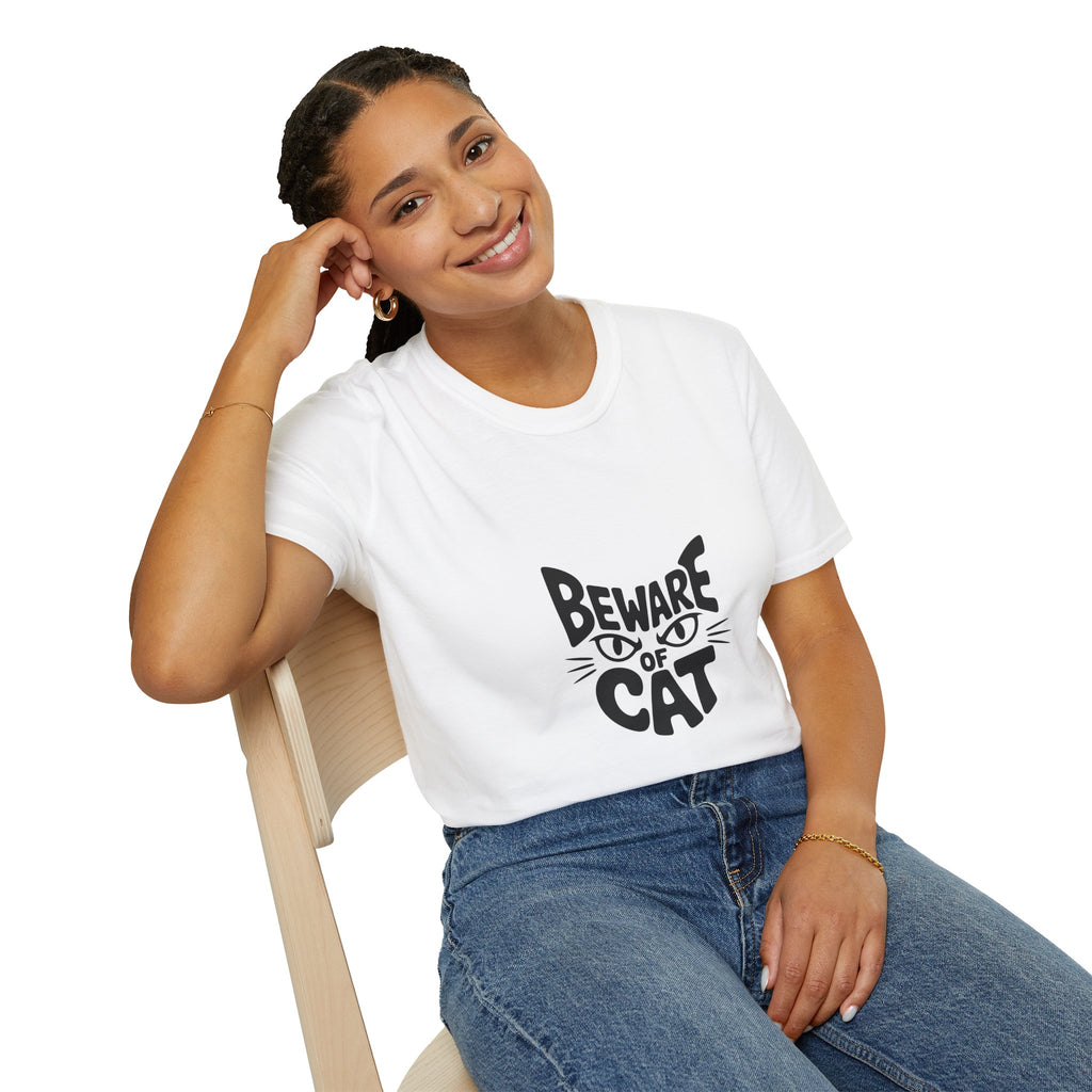 Beware of Cat T-Shirt — Funny Cat Lover Tee