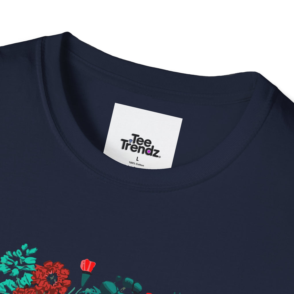 Floral Frida-Inspired Portrait T-Shirt