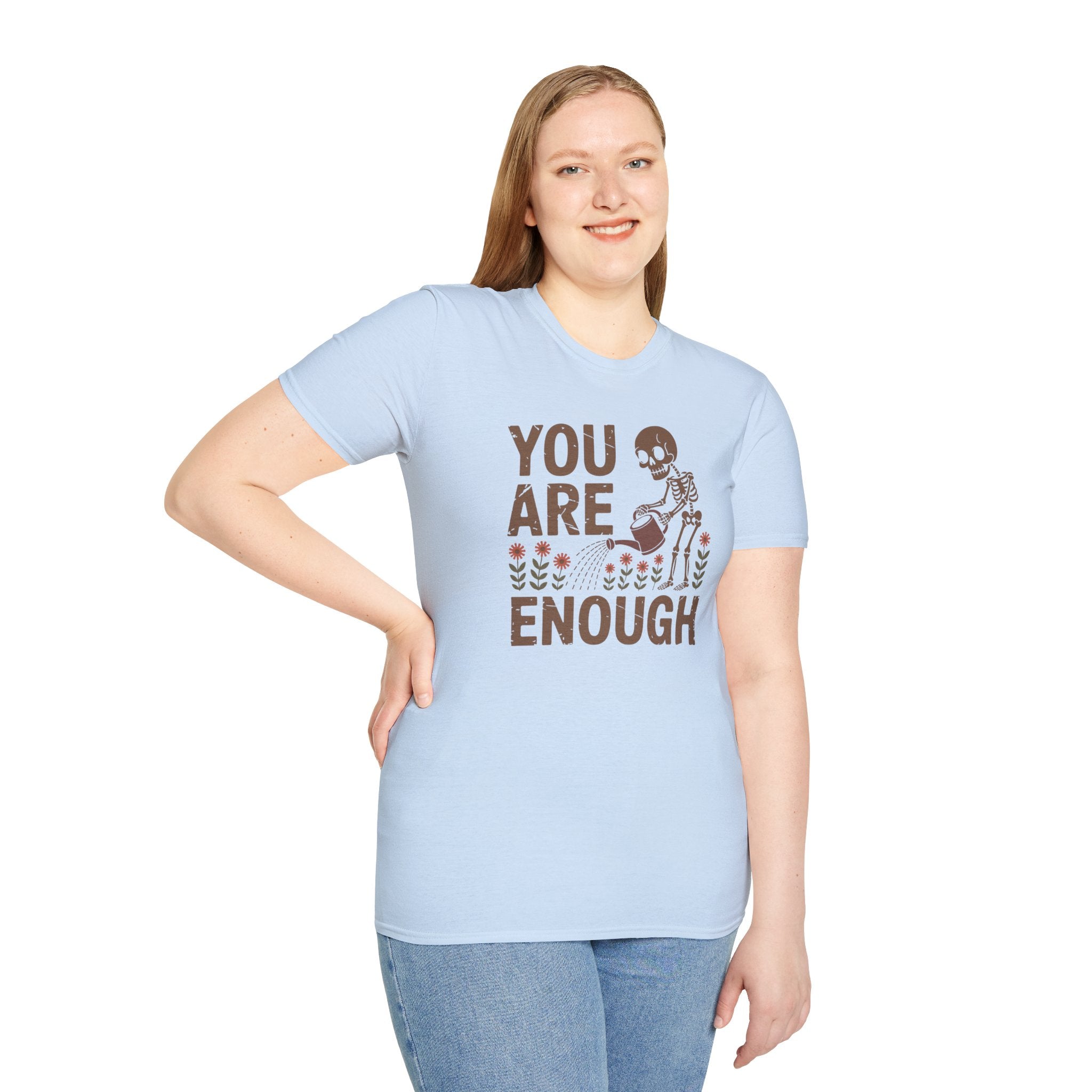 You Are Enough T-Shirt — Encouraging Floral Graphic Tee