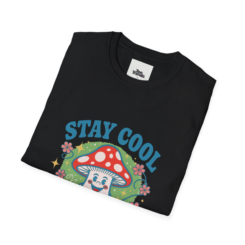 Stay Cool Mushroom T-Shirt — 'Be Yourself' Retro Cute Graphic Tee