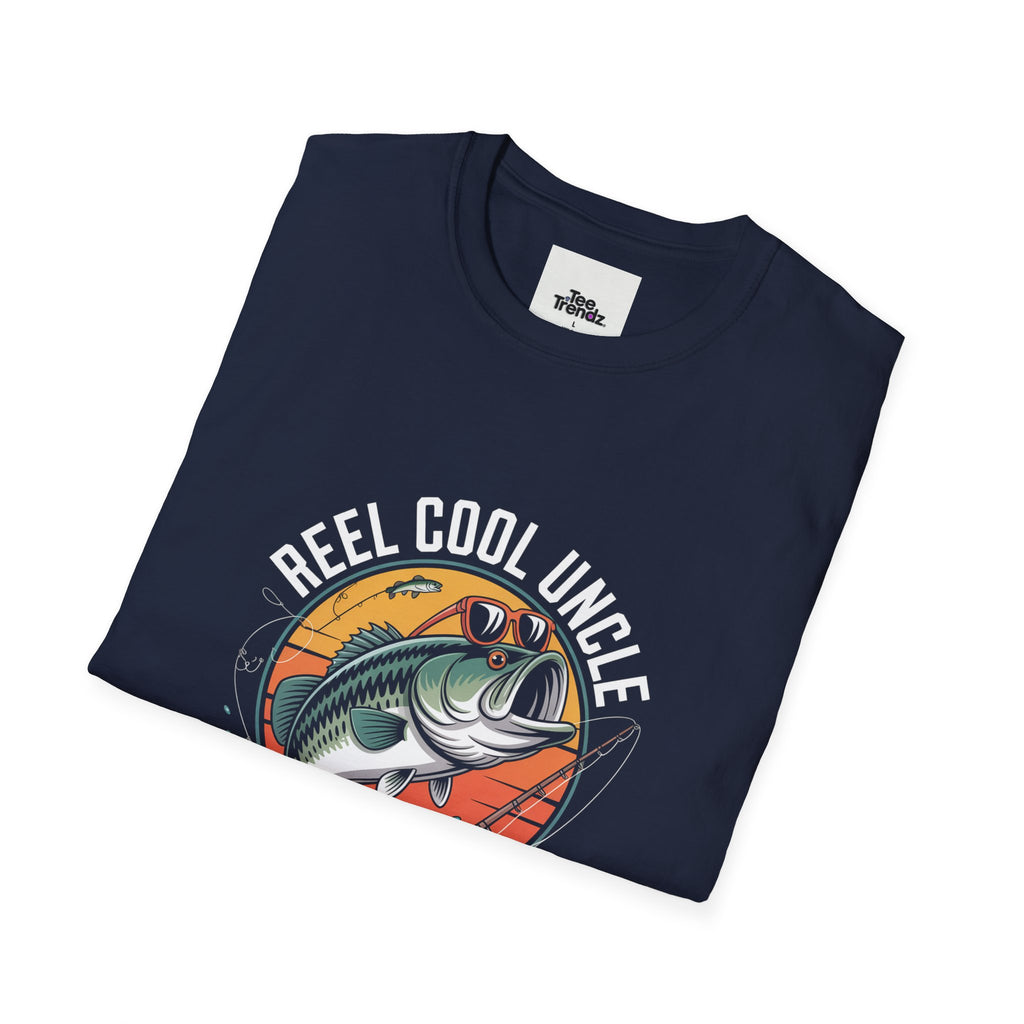 Reel Cool Uncle T-Shirt – Fishing Bass Graphic Tee