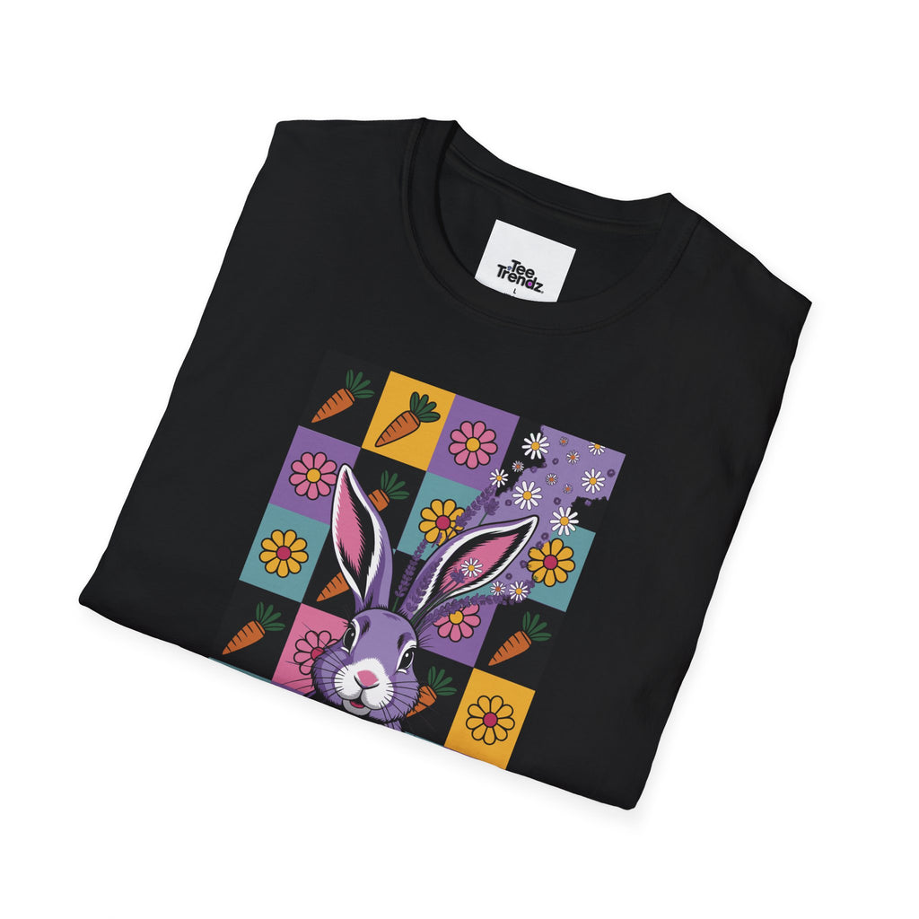 Easter Purple Bunny Art T-Shirt