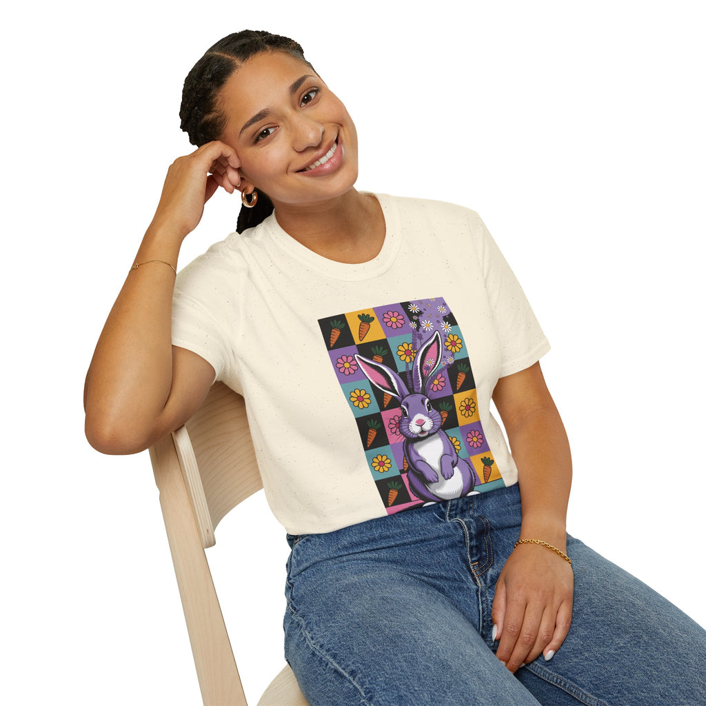Easter Purple Bunny Art T-Shirt