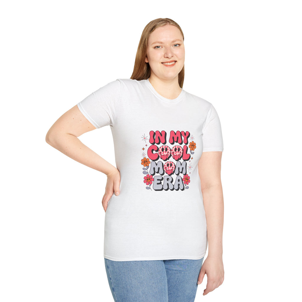 T-Shirt — "In My Cool Mom Era" Retro Floral Graphic Tee