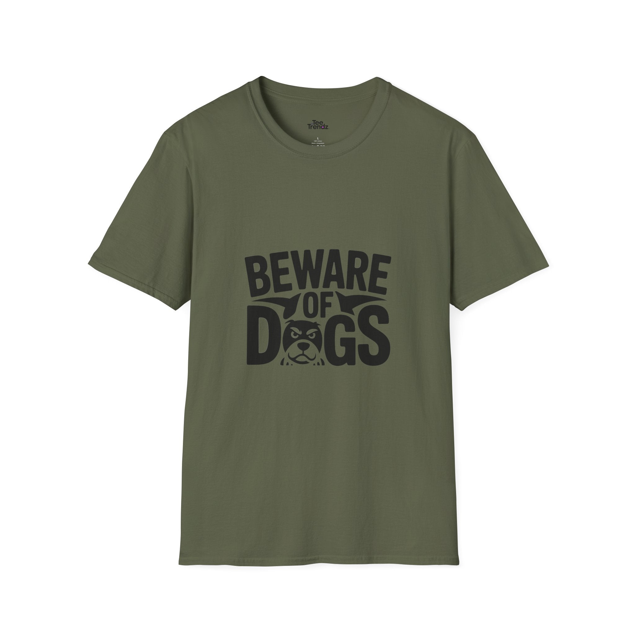 Beware of Dogs T-Shirt — Funny Bulldog Graphic Tee for Dog Lovers