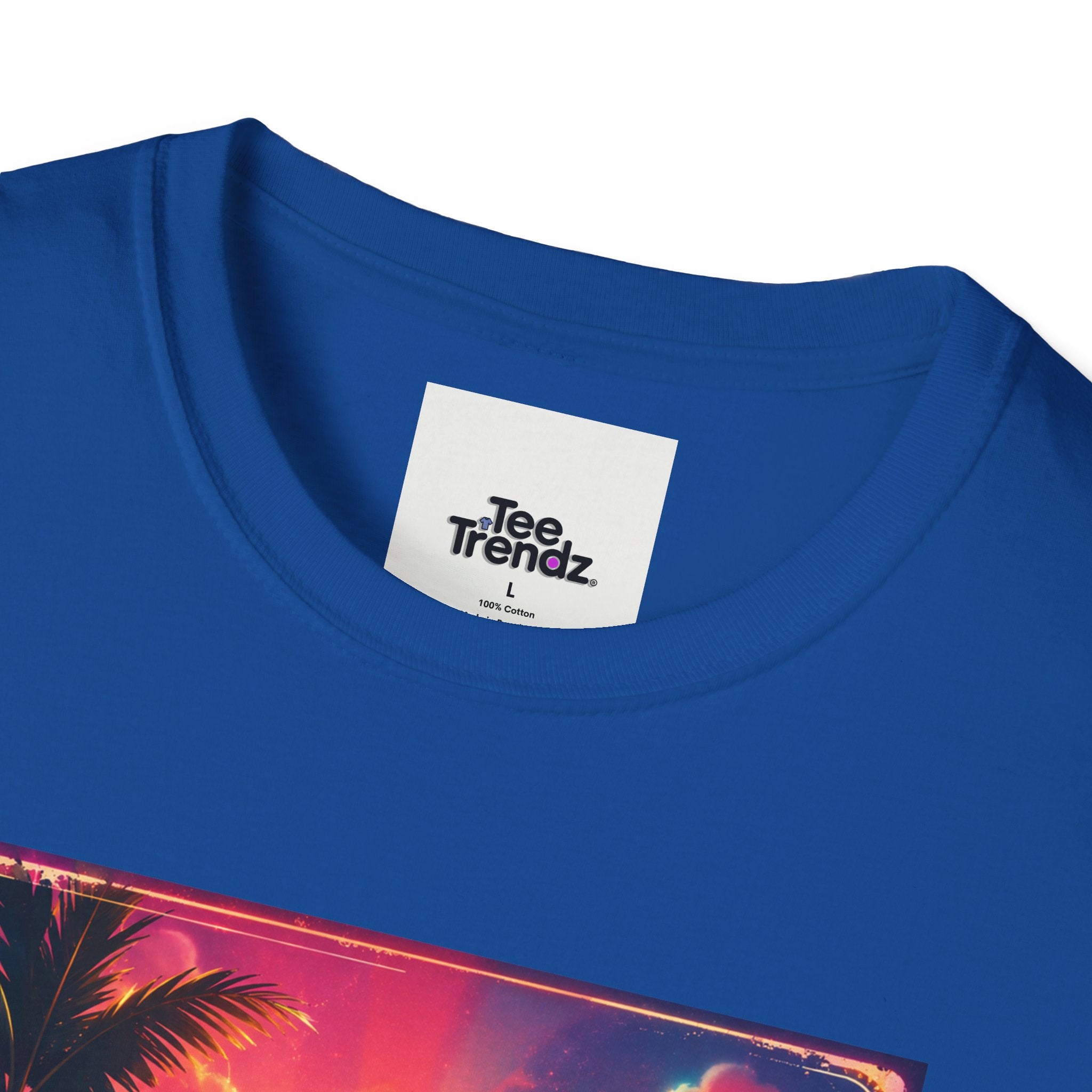 Summer Never Ends T-Shirt — Retro Tropical Sunset Beach Tee