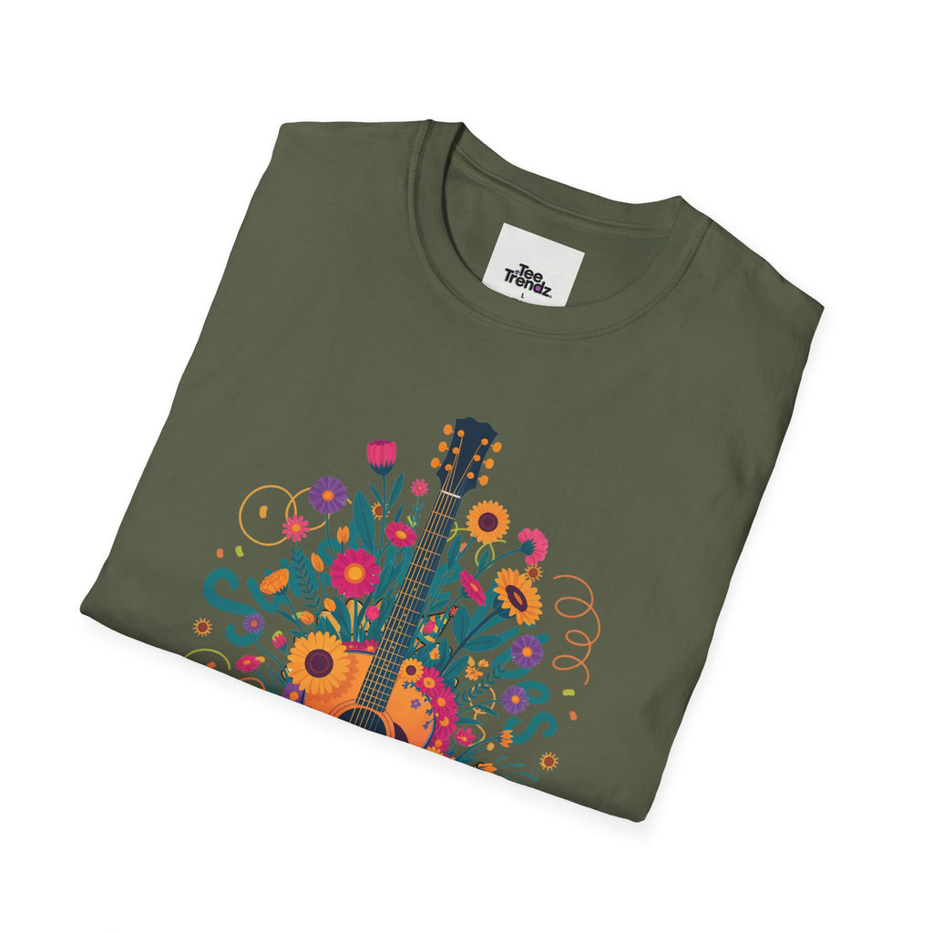 Nashville Vibes Guitar T-Shirt – Floral Music Festival Tee