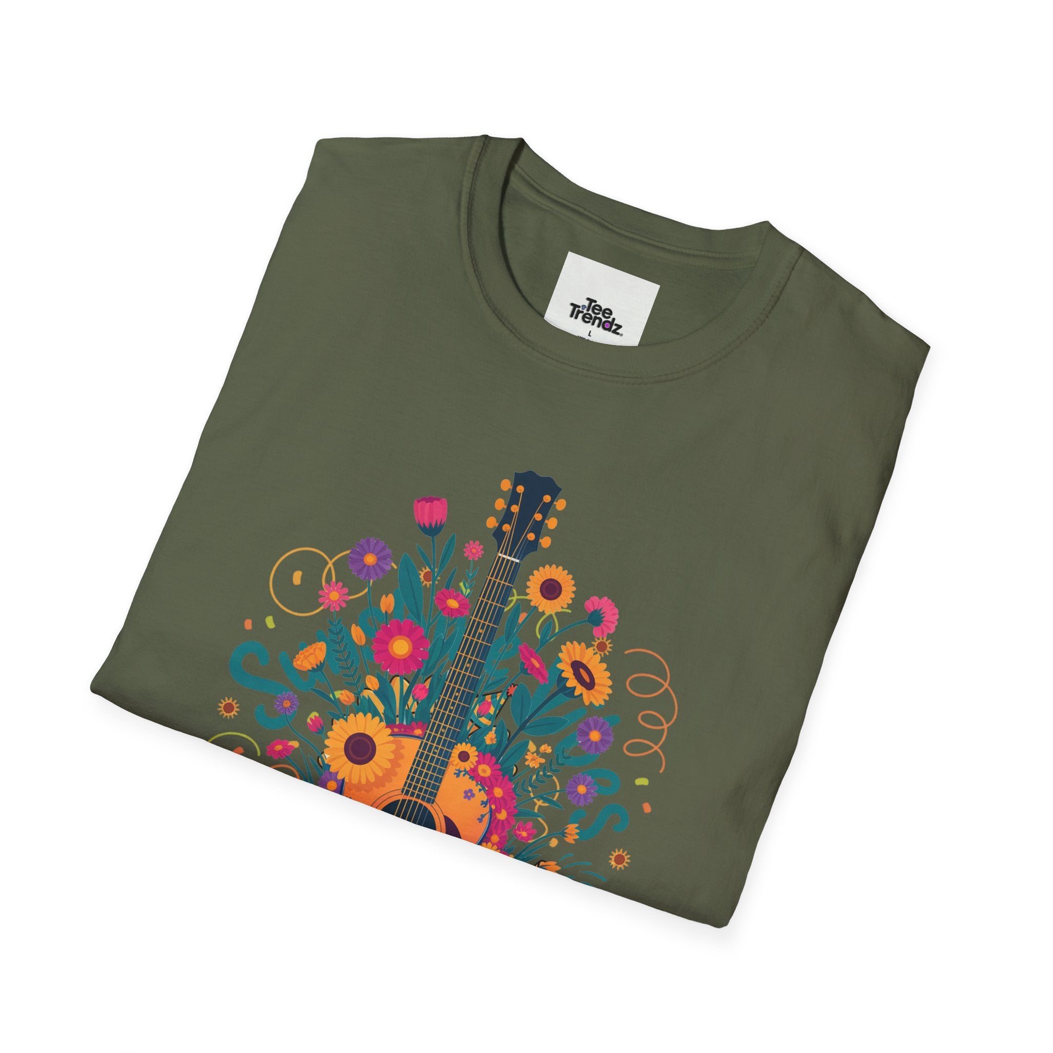 Nashville Vibes Guitar T-Shirt – Floral Music Festival Tee