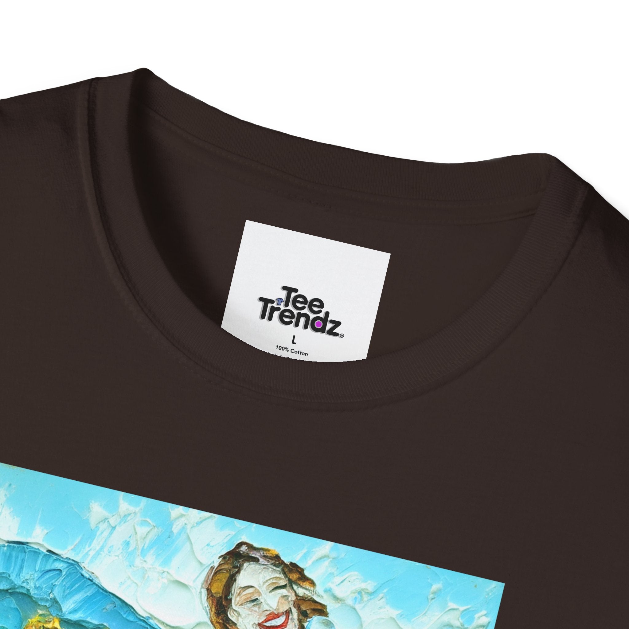 Sunflower Field Dress T-Shirt — Whimsical Girl & Dog Art Tee