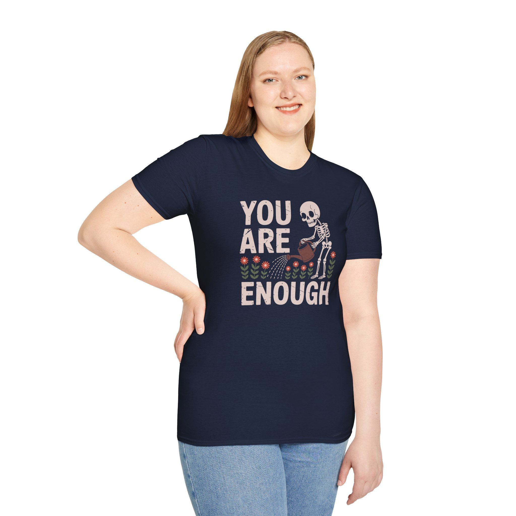 You Are Enough T-Shirt — Encouraging Floral Graphic Tee