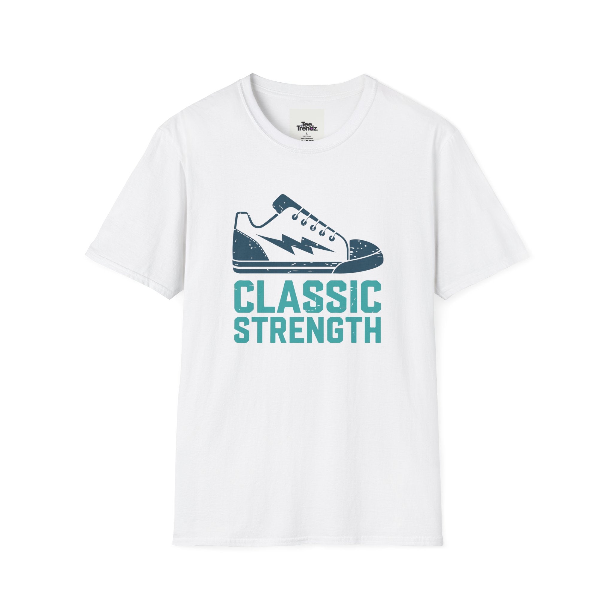 Classic Strength Sneaker T-Shirt — Retro Athletic Tee with 'Classic Strength' Design