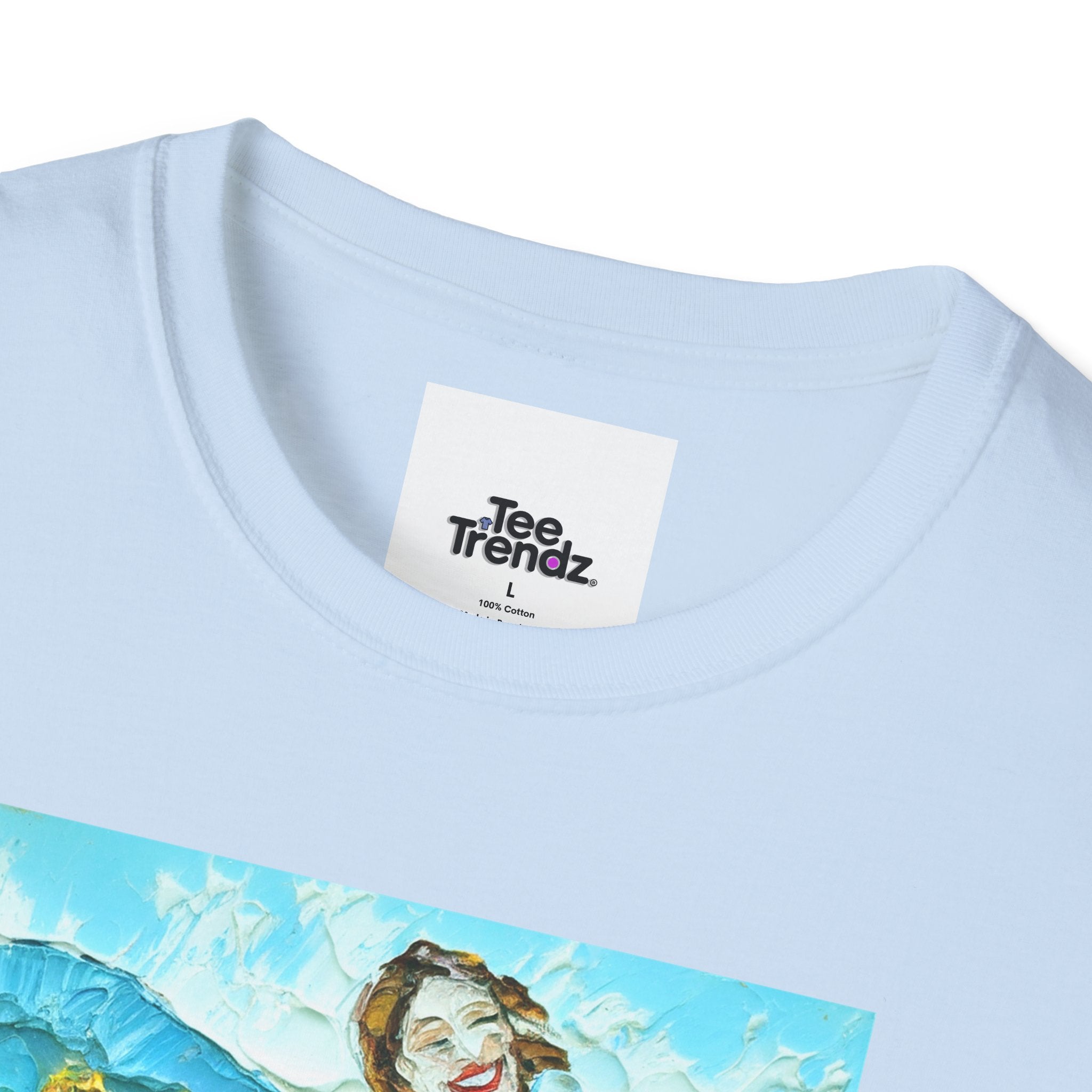 Sunflower Field Dress T-Shirt — Whimsical Girl & Dog Art Tee