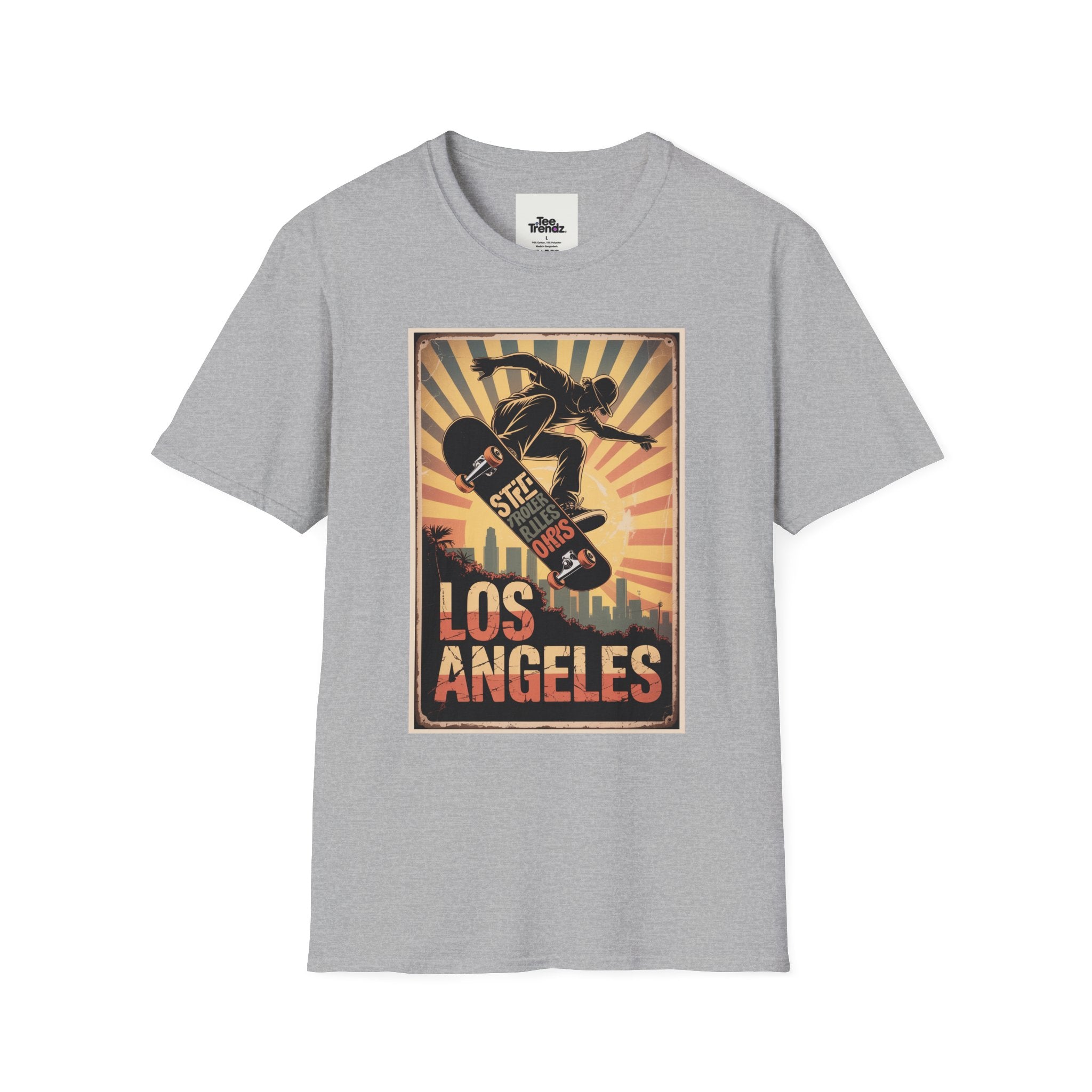 Los Angeles Skateboard Vintage Poster T-Shirt