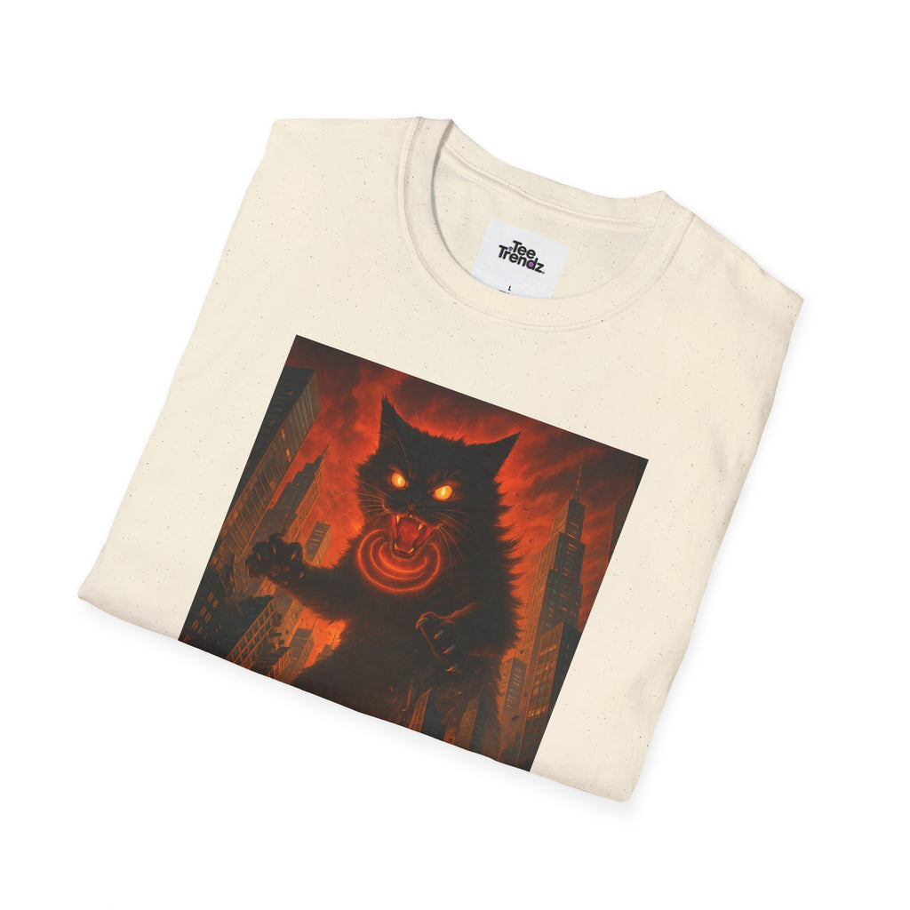 Demon Night T-Shirt — Fiery Monster Illustration Tee