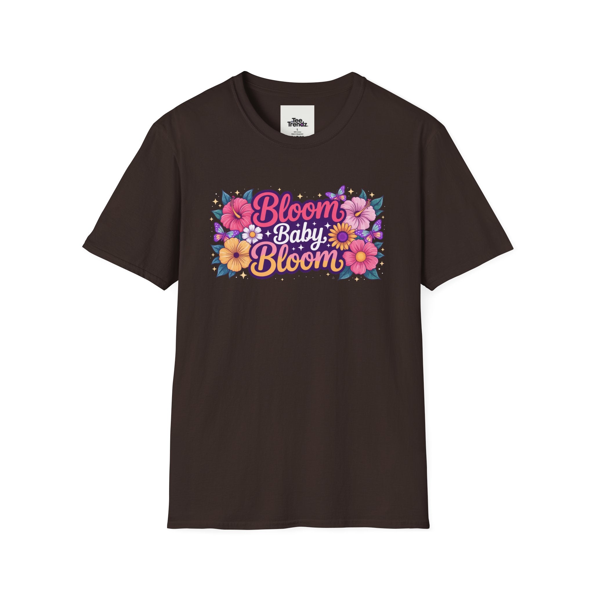 Bloom Baby Bloom Floral T-Shirt — Cute Spring Garden Tee for New Moms & Moms-to-Be