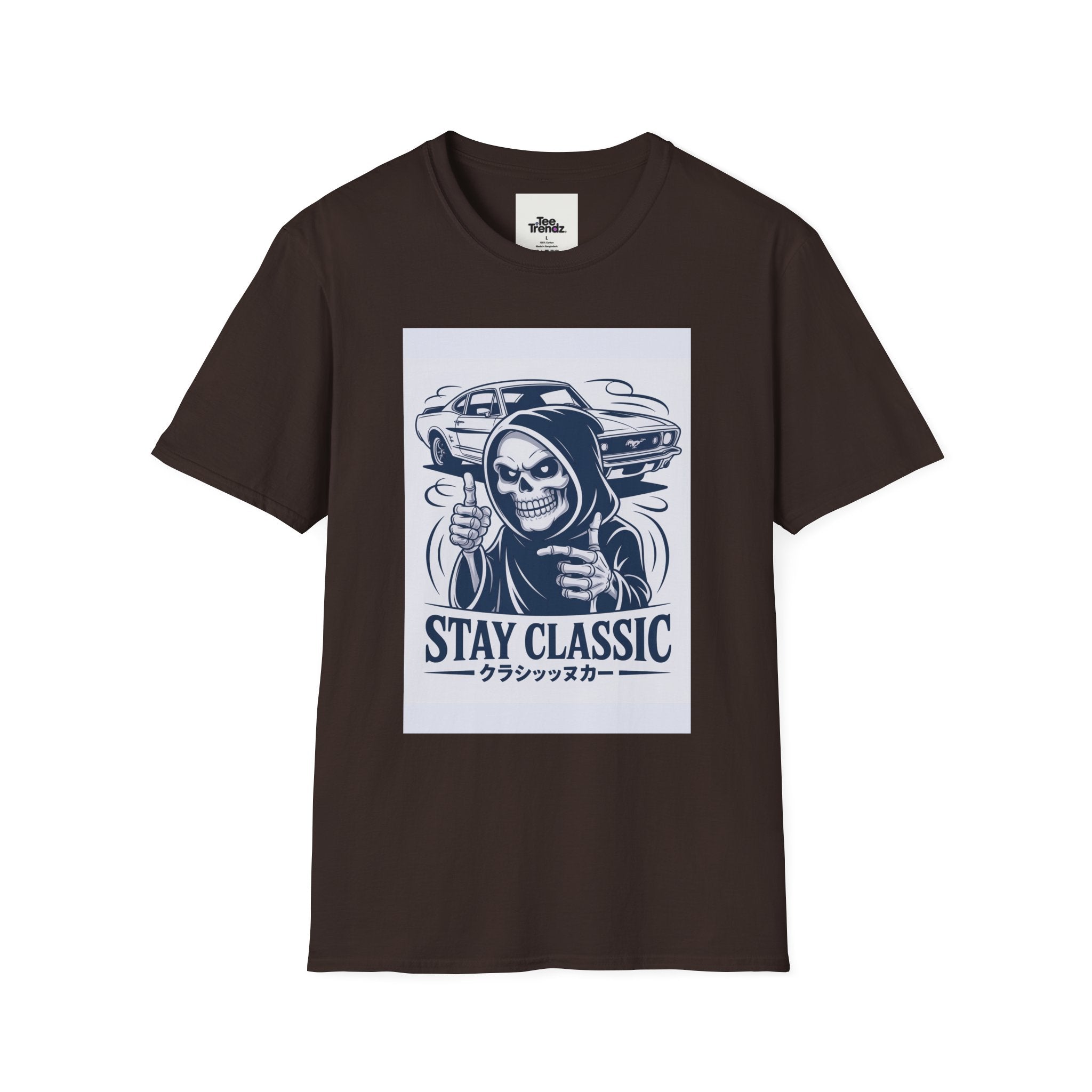 Stay Classic Skull Car T-Shirt — Vintage Japanese Streetwear Tee