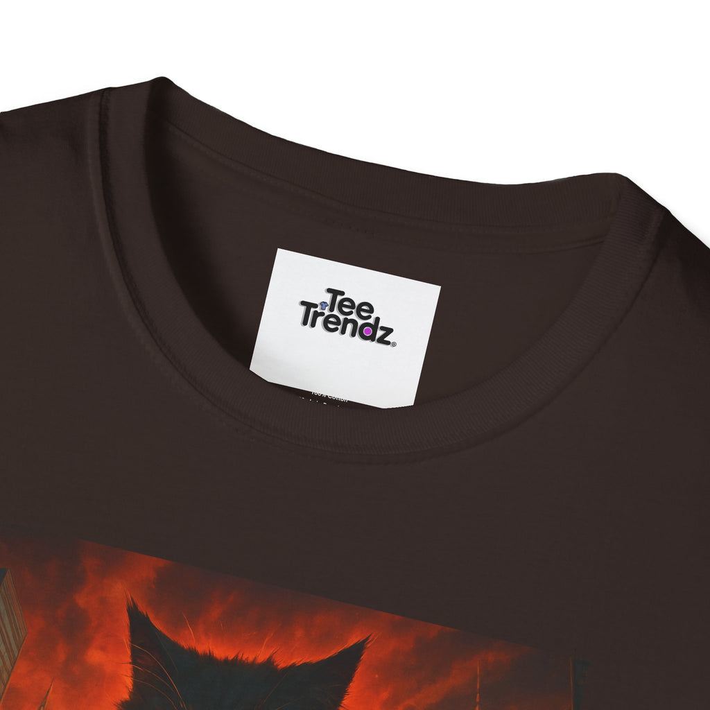 Demon Night T-Shirt — Fiery Monster Illustration Tee